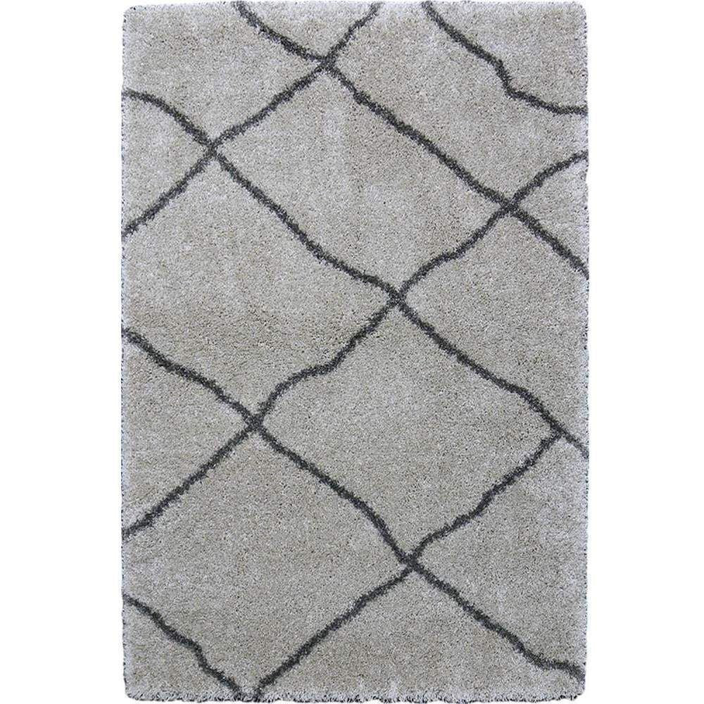 Moroccan Trellis Beige Shag Rug