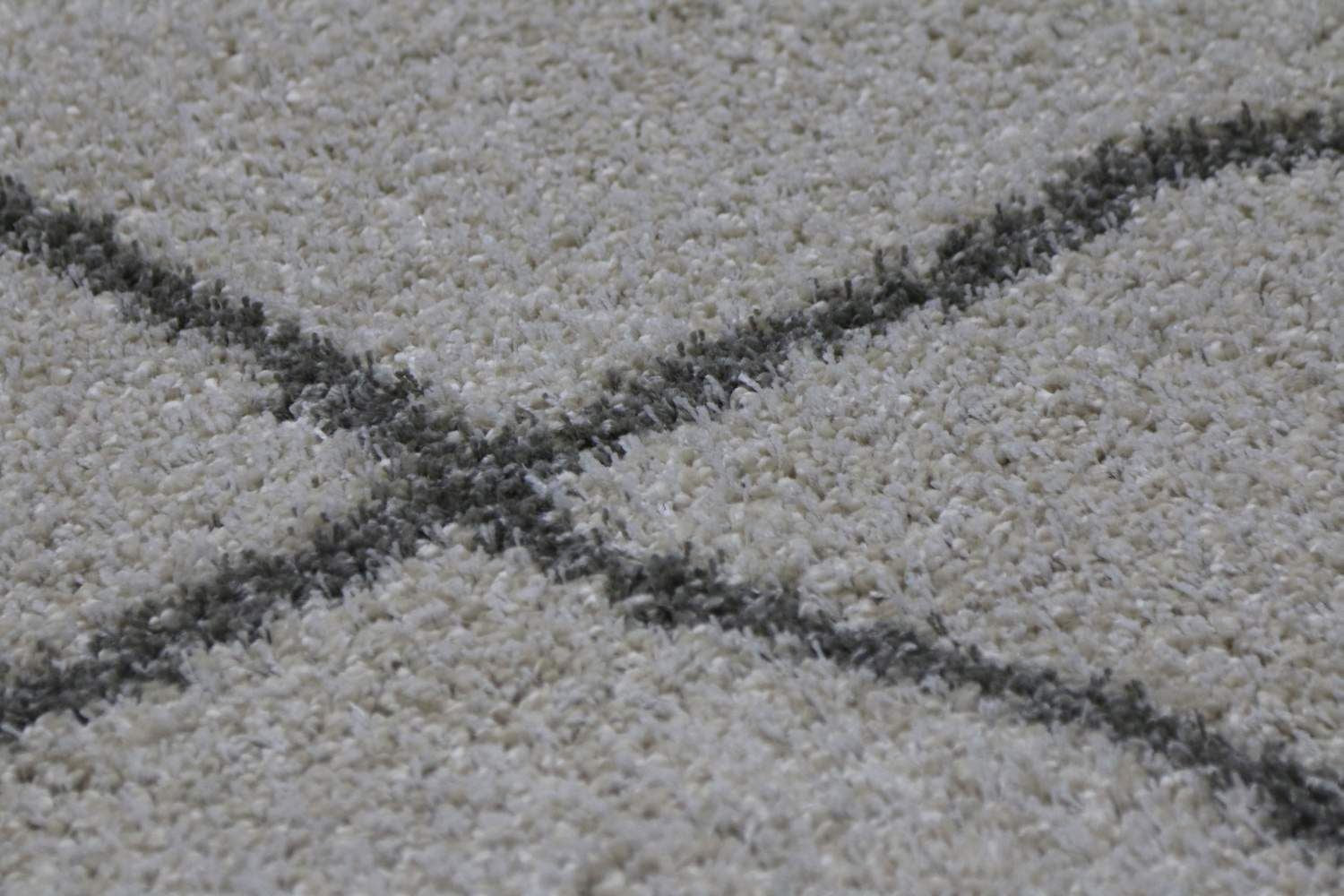 Moroccan Trellis Beige Shag Rug
