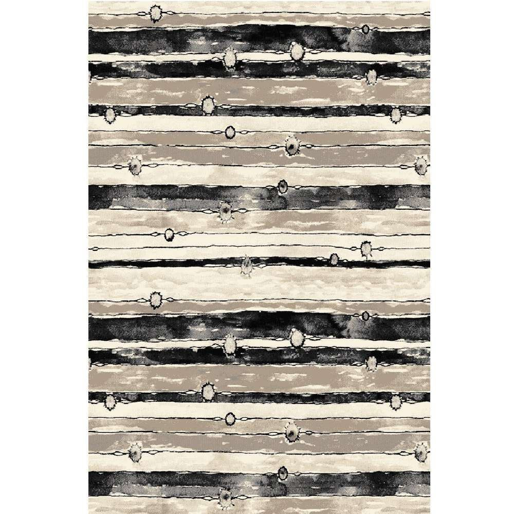 Neutral Striped Brown Rug