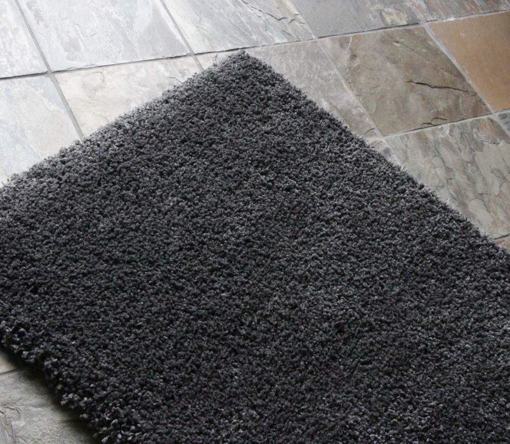 Shag Rug Dark Gray and Charcoal