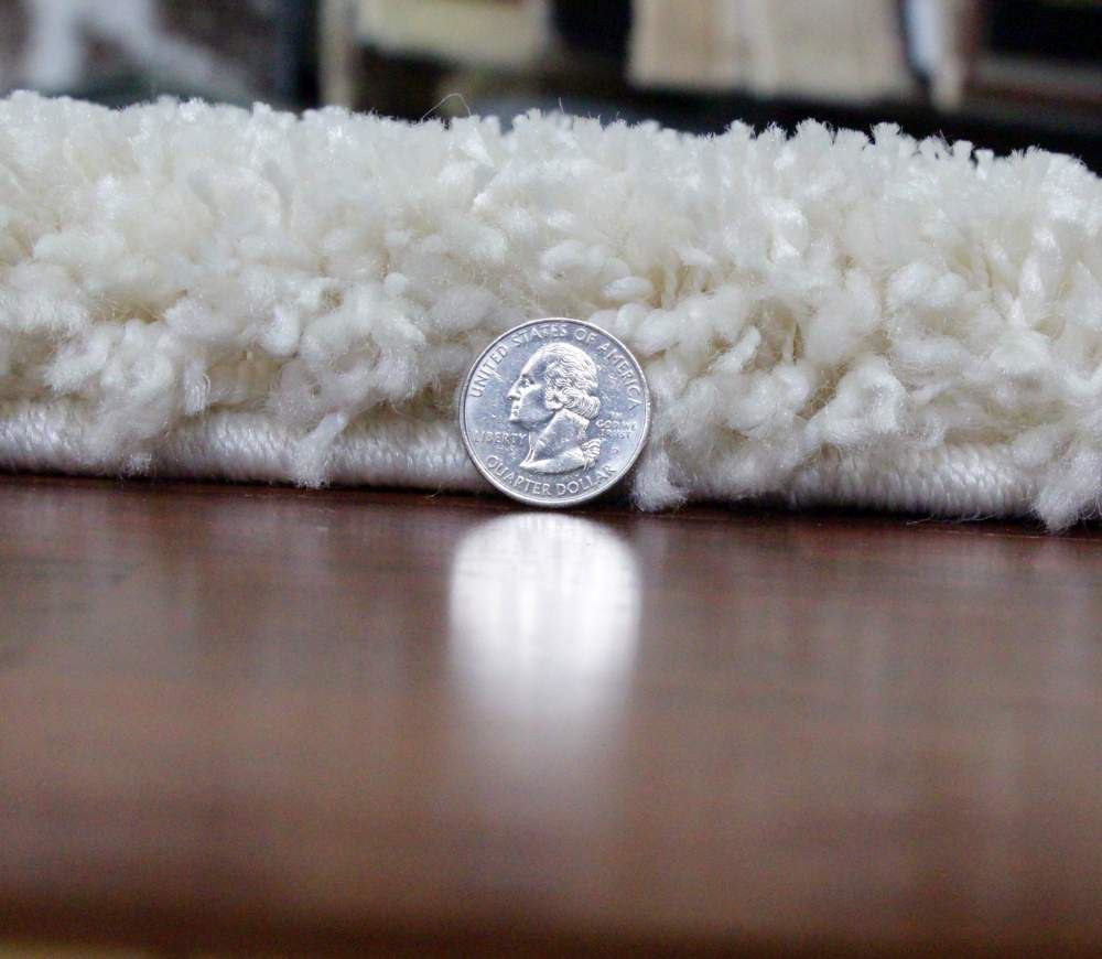 Shag Rug Solid Ivory