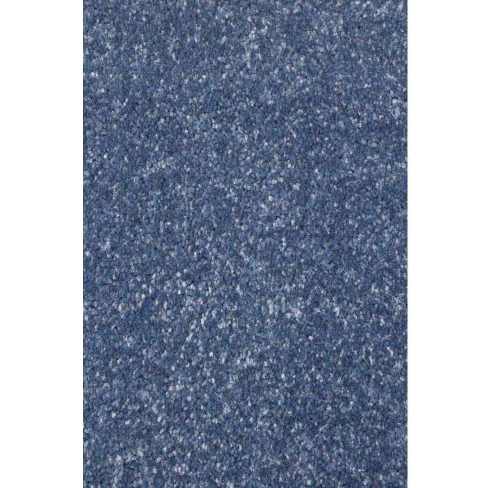 Solid Plain Dense Rug Blue