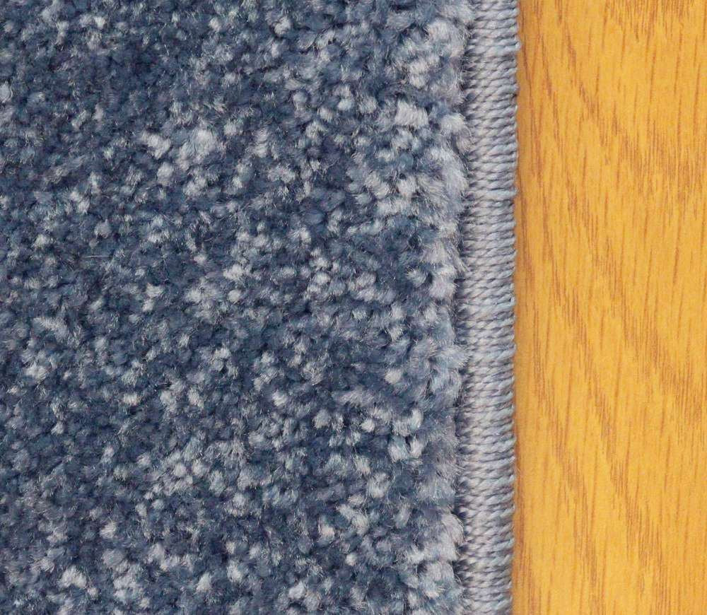 Solid Plain Dense Rug Blue