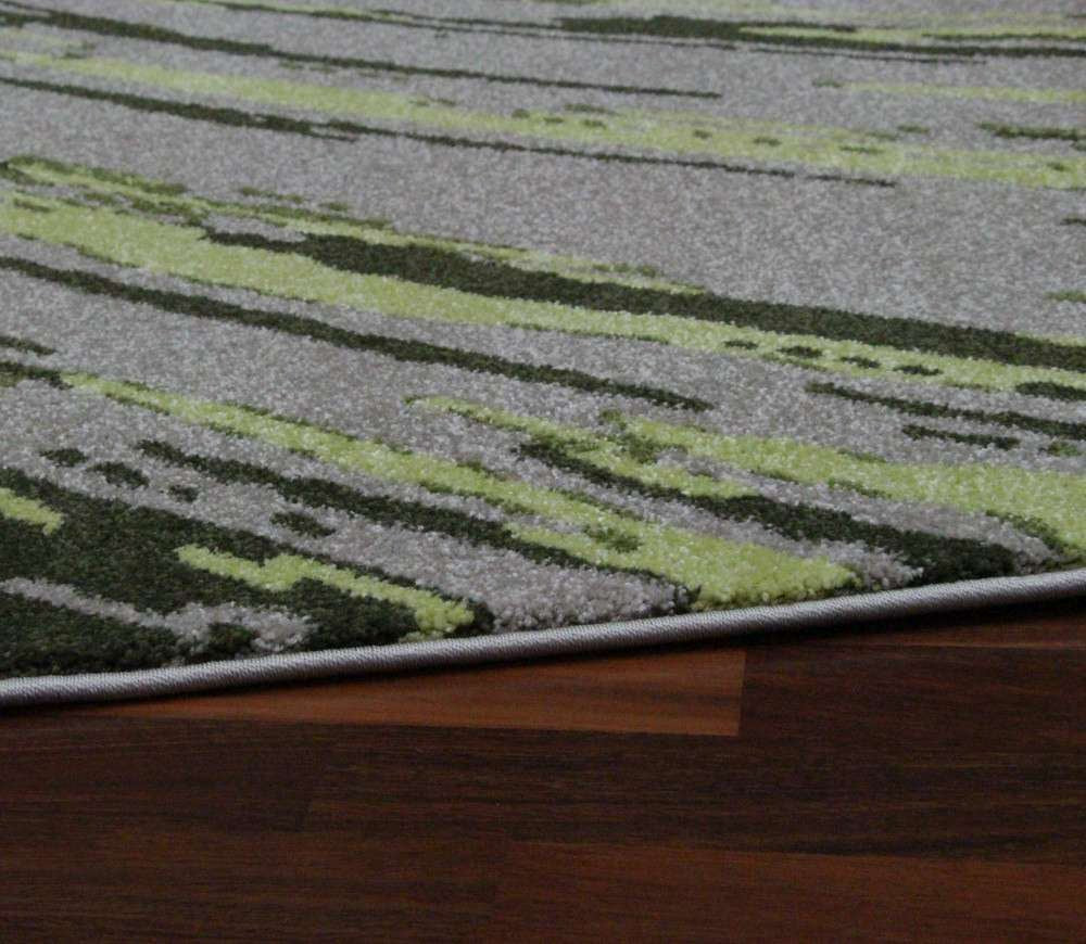 Striated Stripes Rug Green