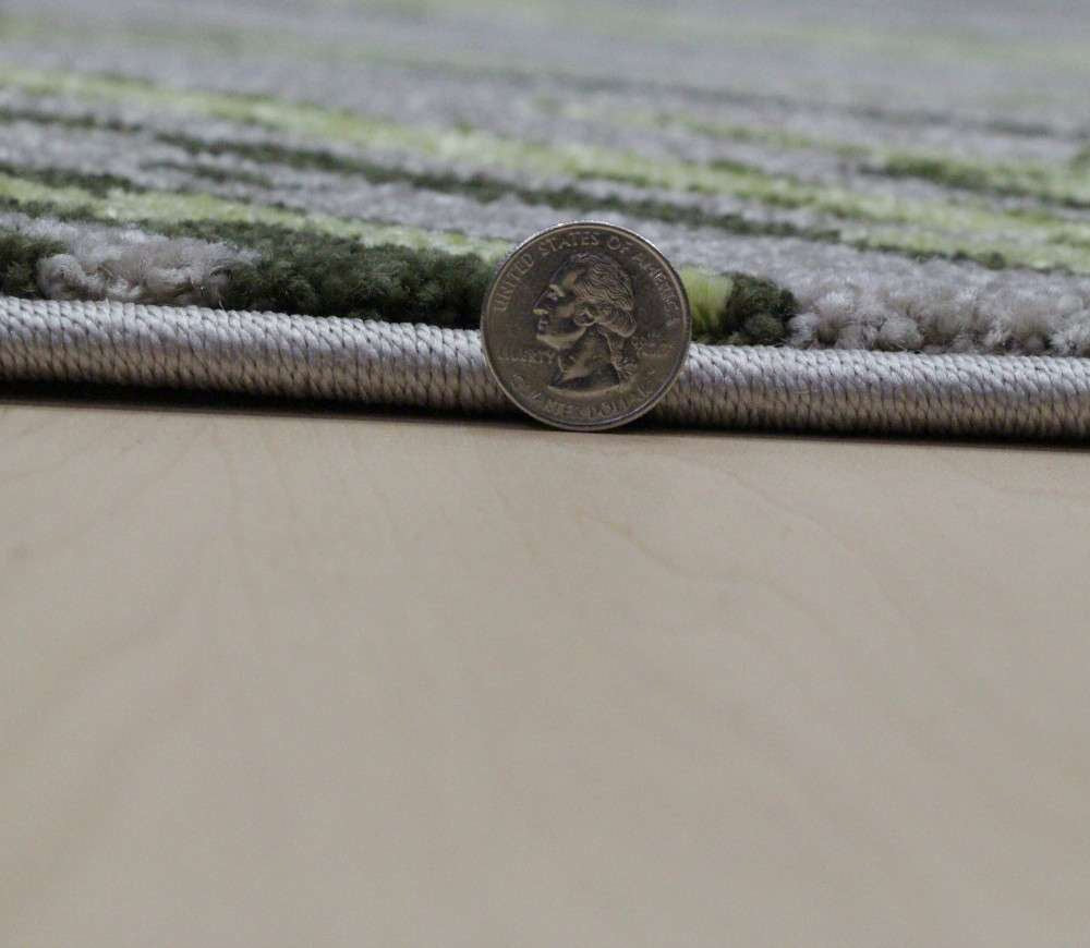Striated Stripes Rug Green