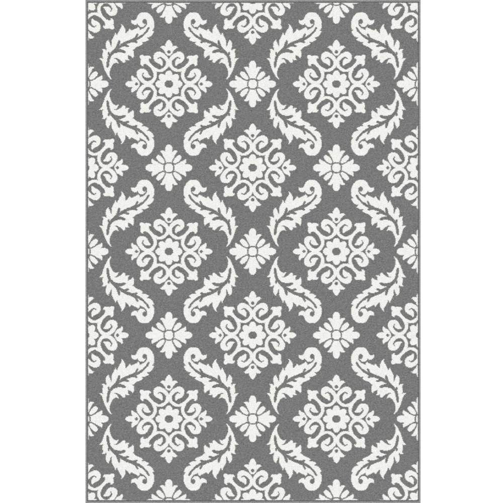 Transitional Floral Gray Rug