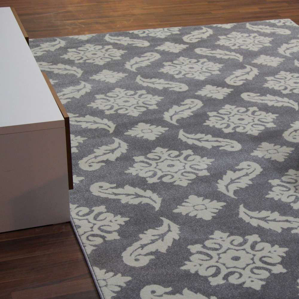 Transitional Floral Gray Rug