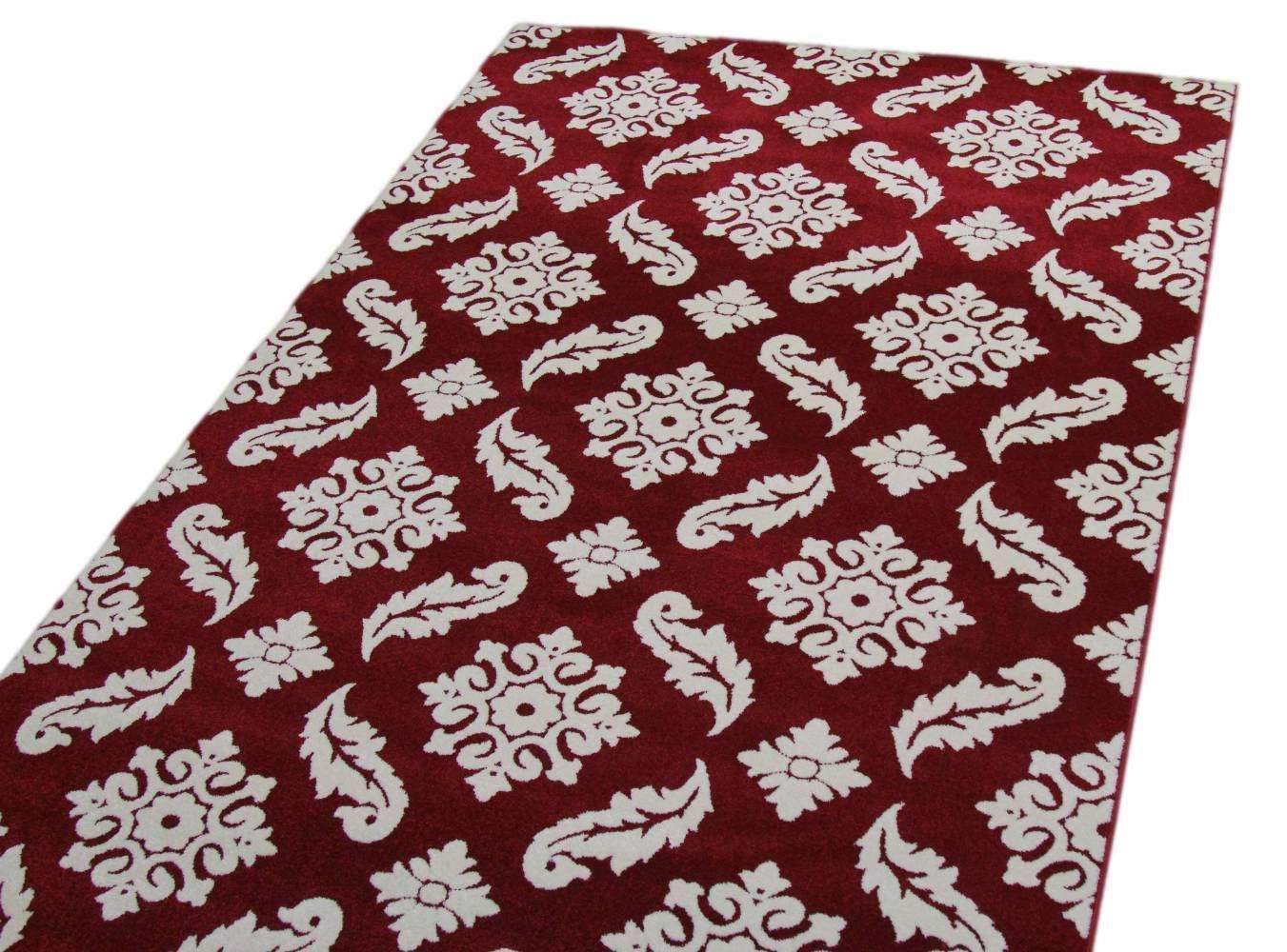 Transitional Floral Red Rug