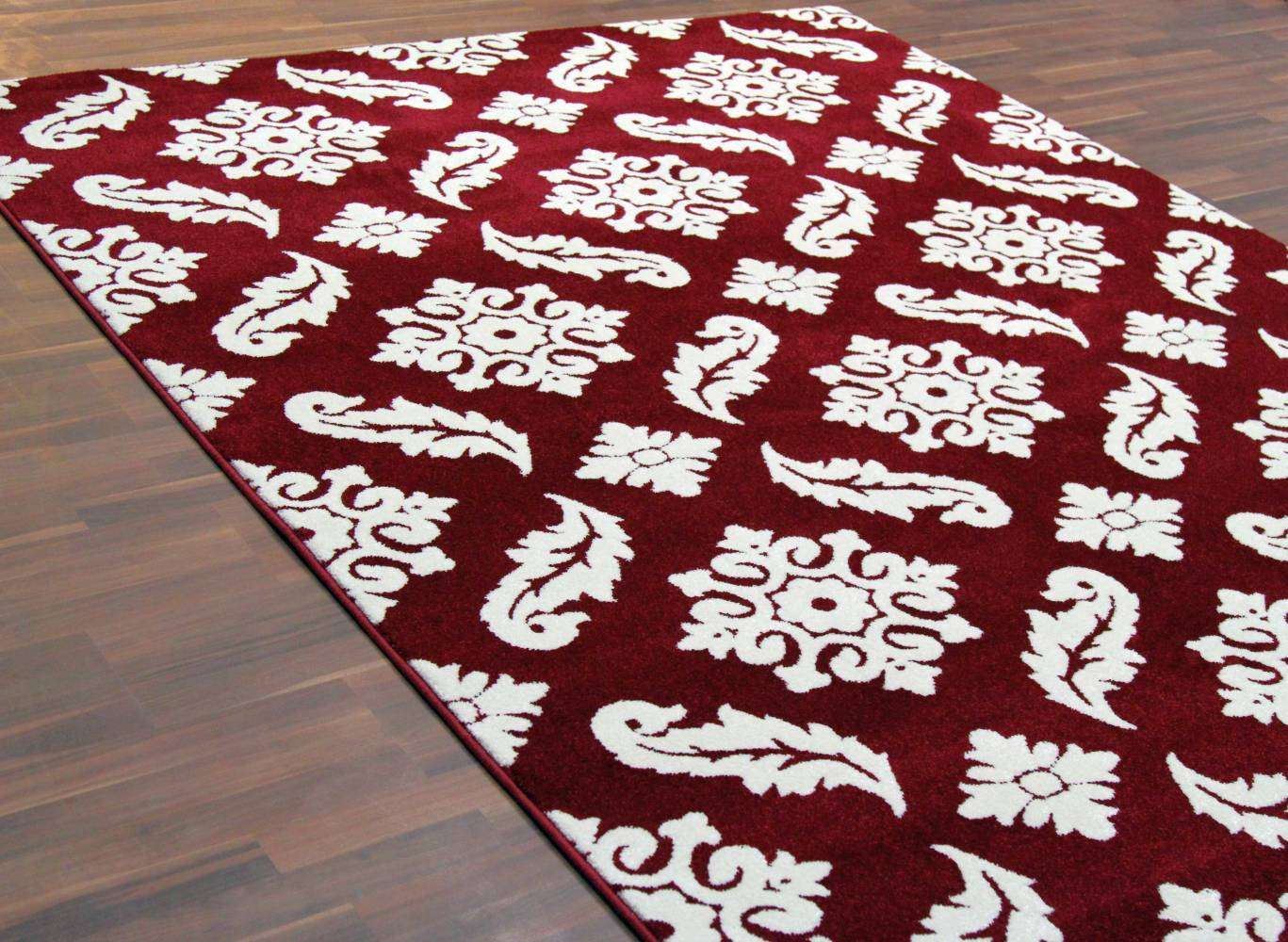 Transitional Floral Red Rug