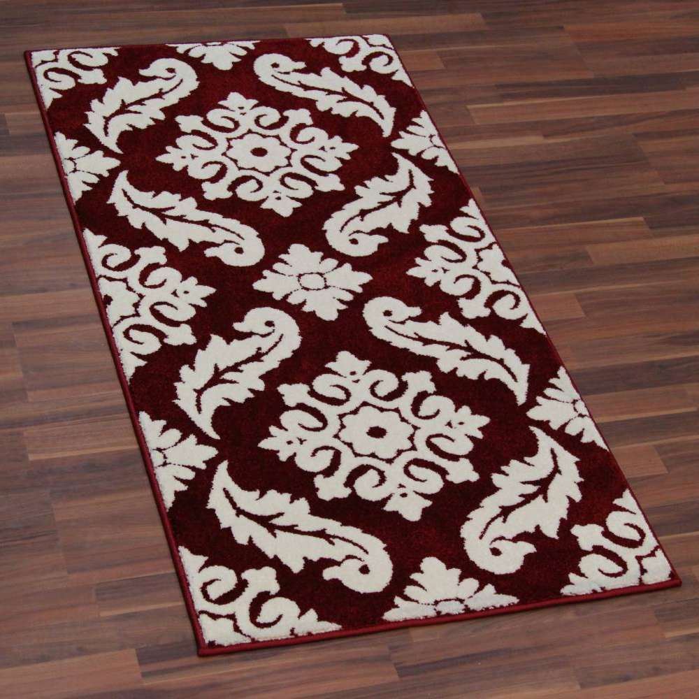 Transitional Floral Red Rug