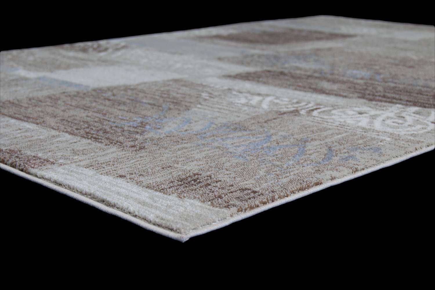 Versatile Faded Brown & Blue Rug