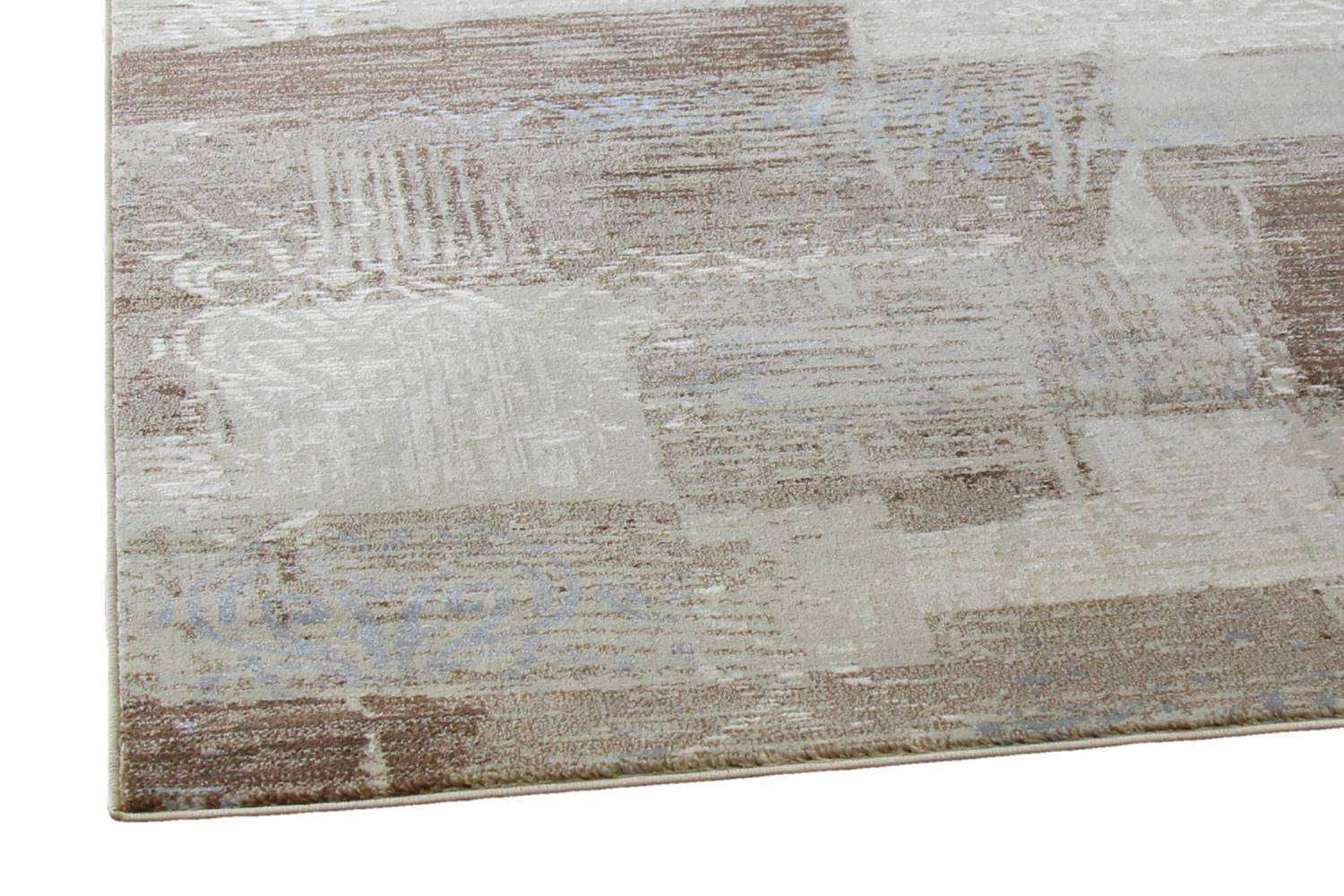 Versatile Faded Brown & Blue Rug