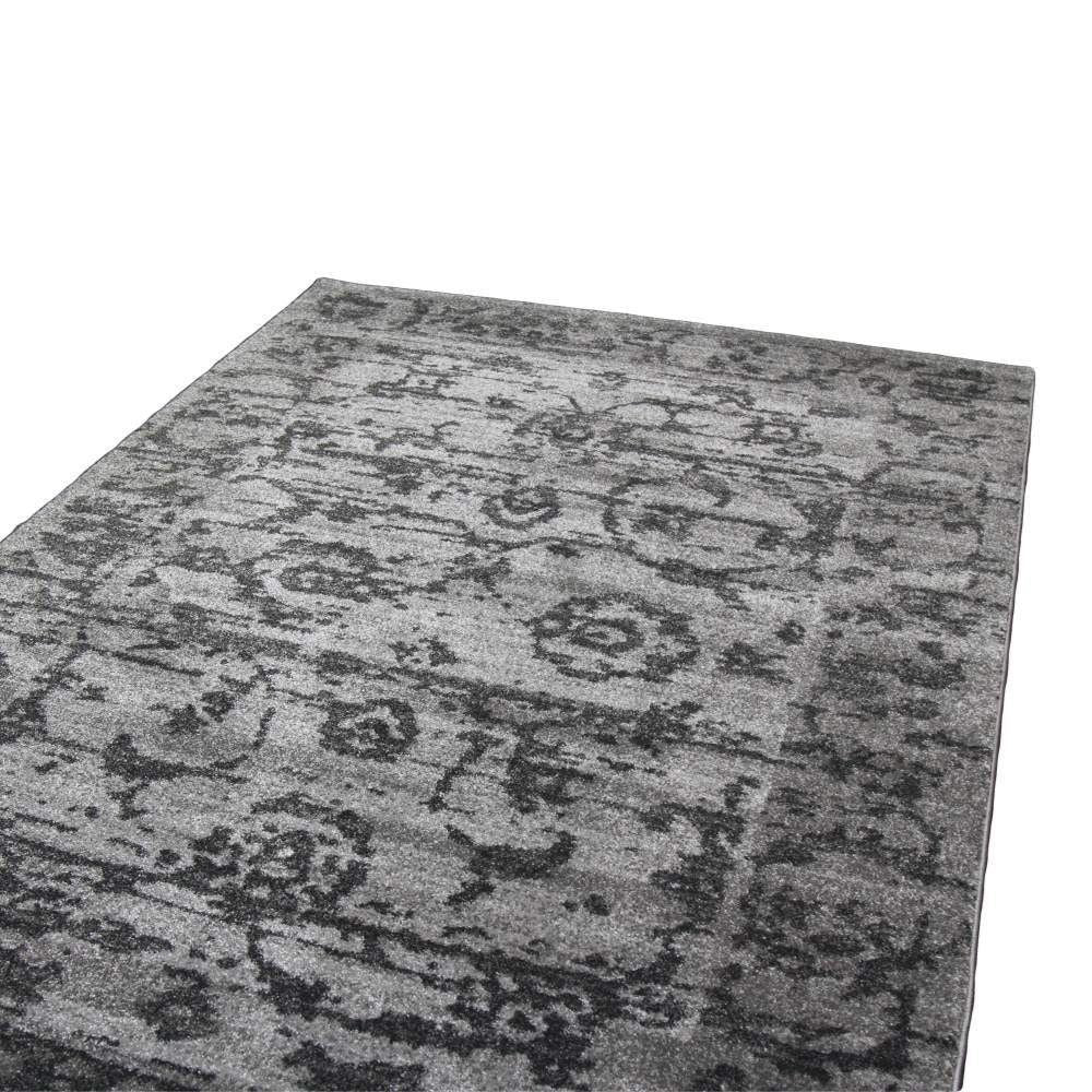 Vintage and Faded Look Gray Rug