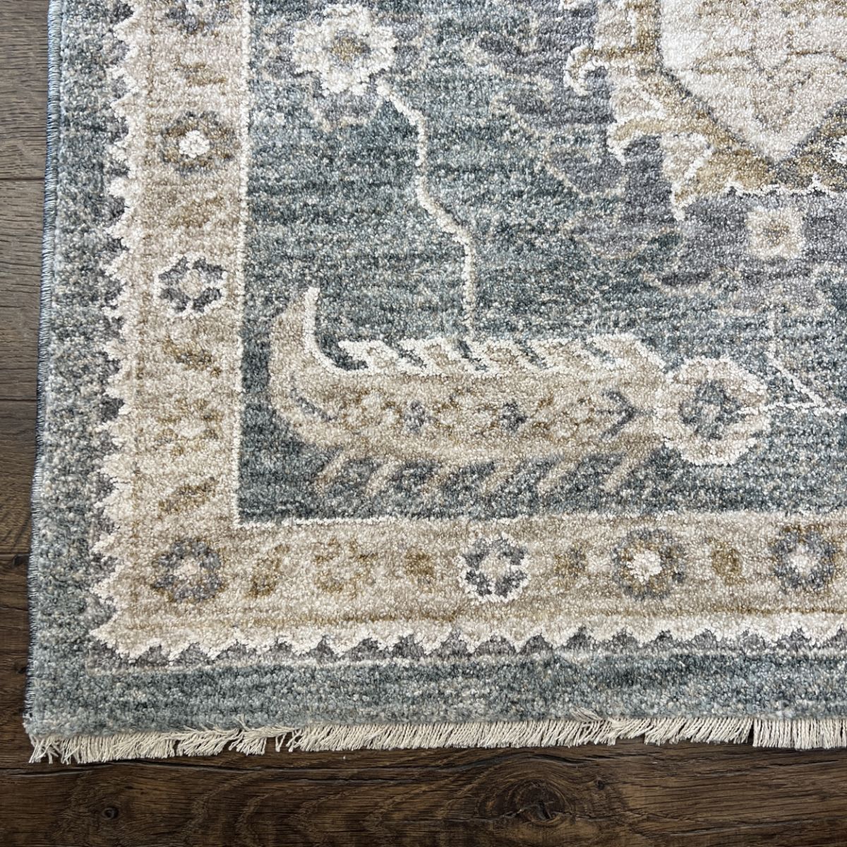 Sisley Blue Gray Oushak Distressed Rug