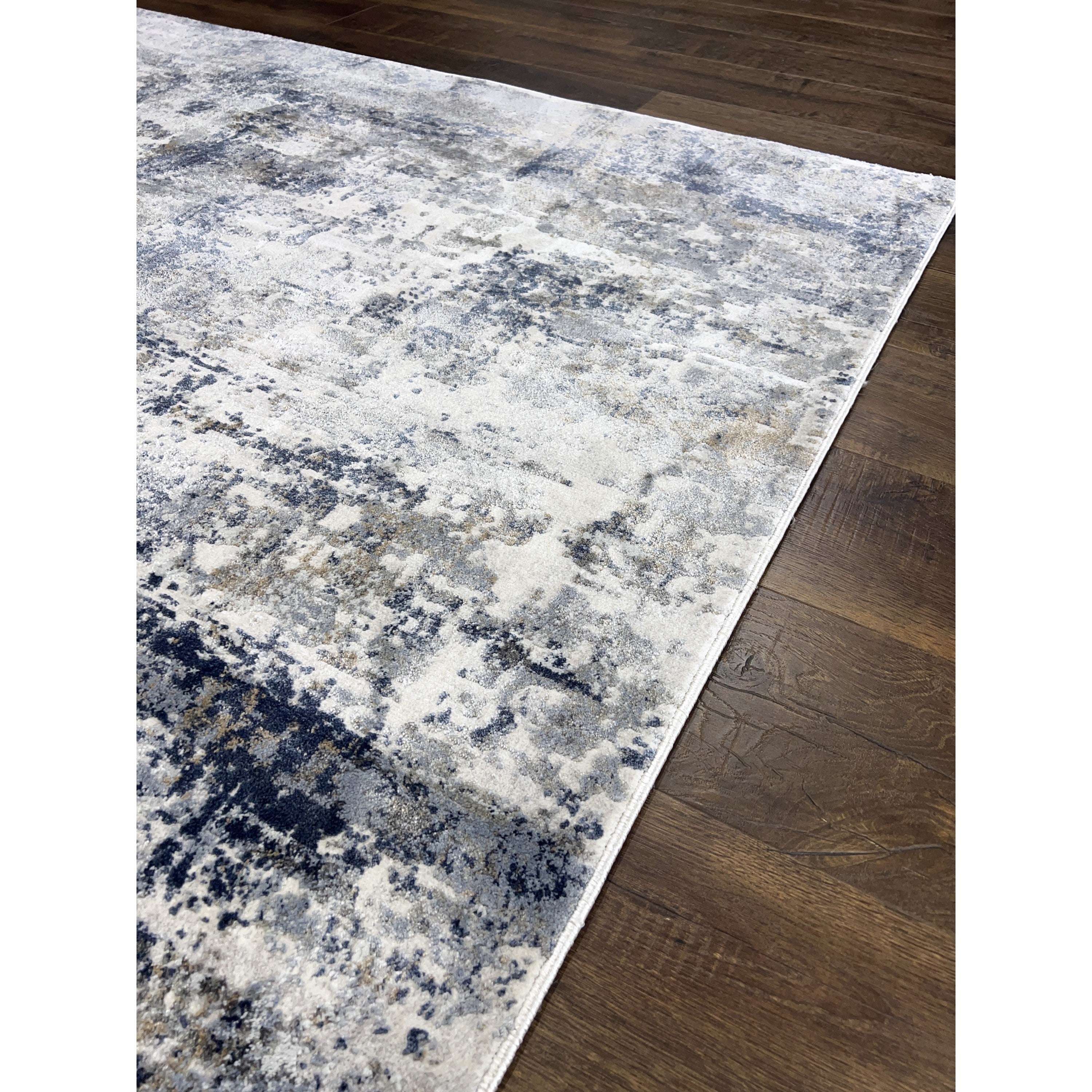 Exquisite Gray, Blue Abstract Rug