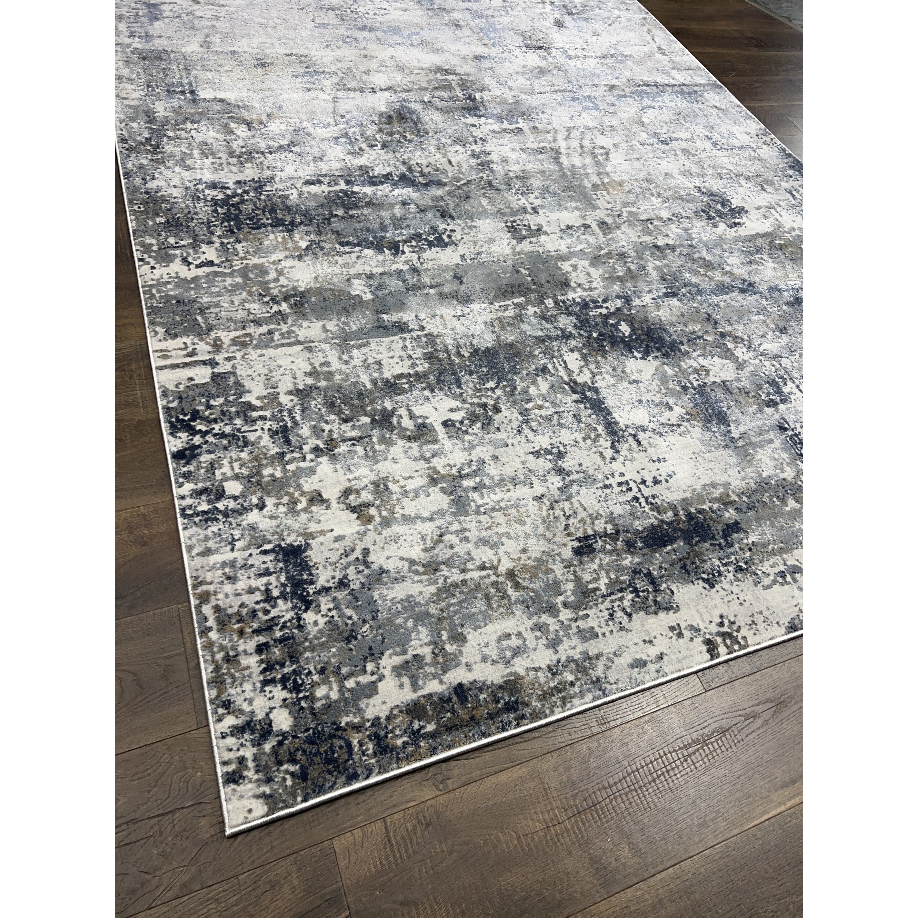 Exquisite Gray, Blue Abstract Rug