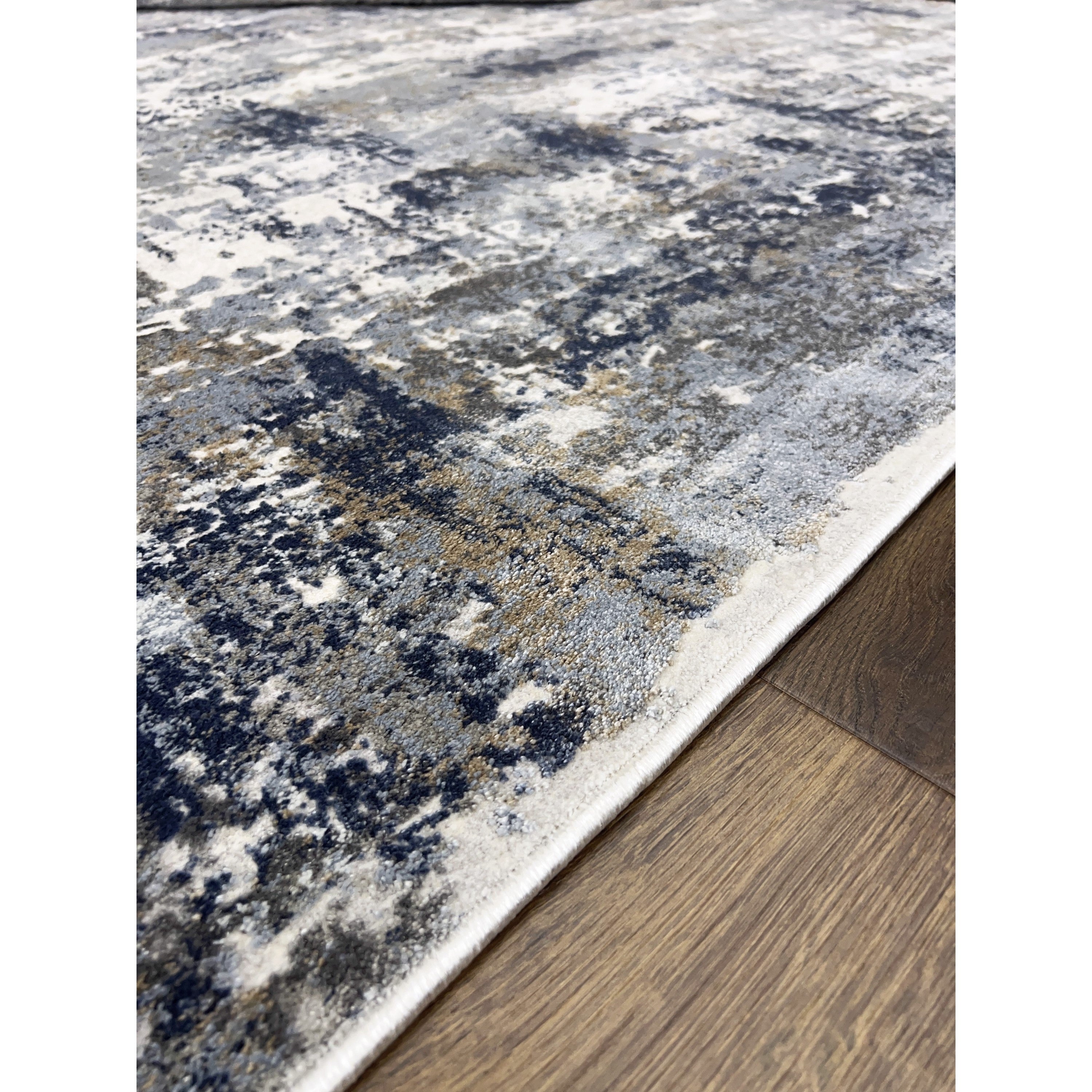 Exquisite Gray, Blue Abstract Rug