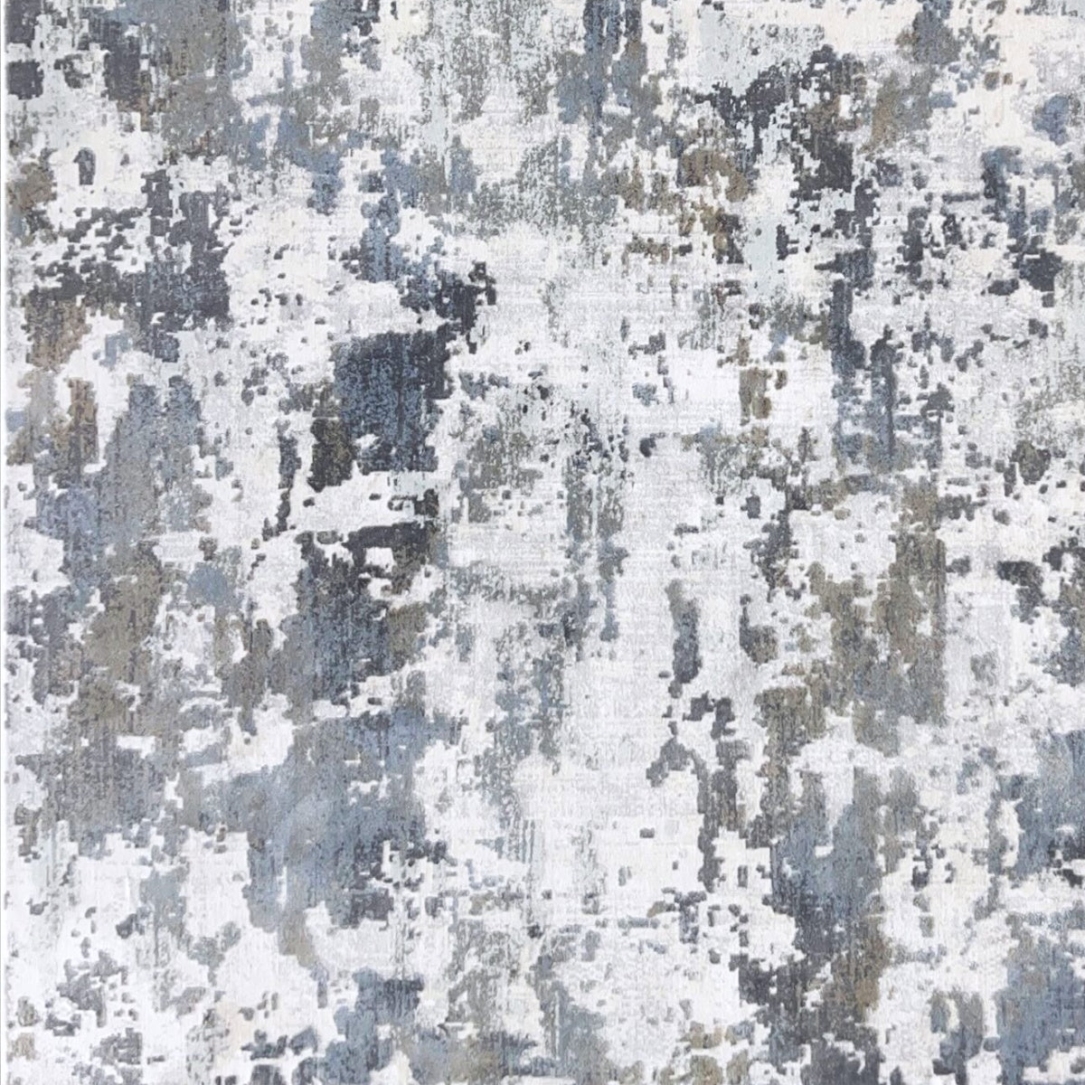 Exquisite Silver and Gray Abstract Rug