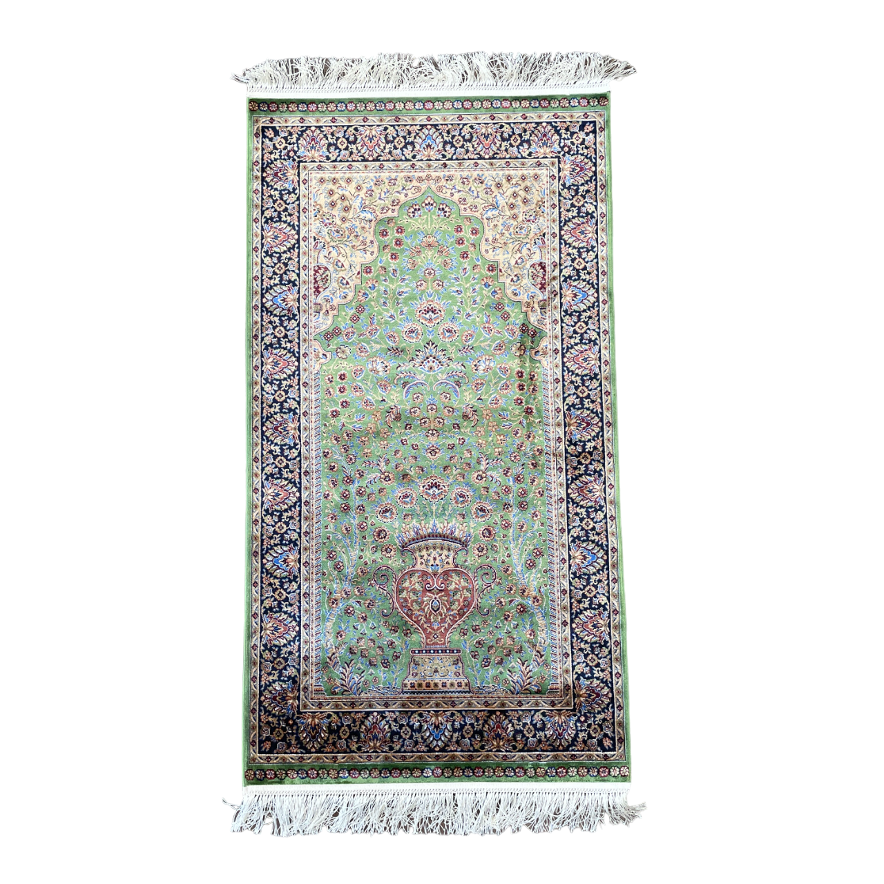 2'2"x4'3" Green Modal Silk Rug