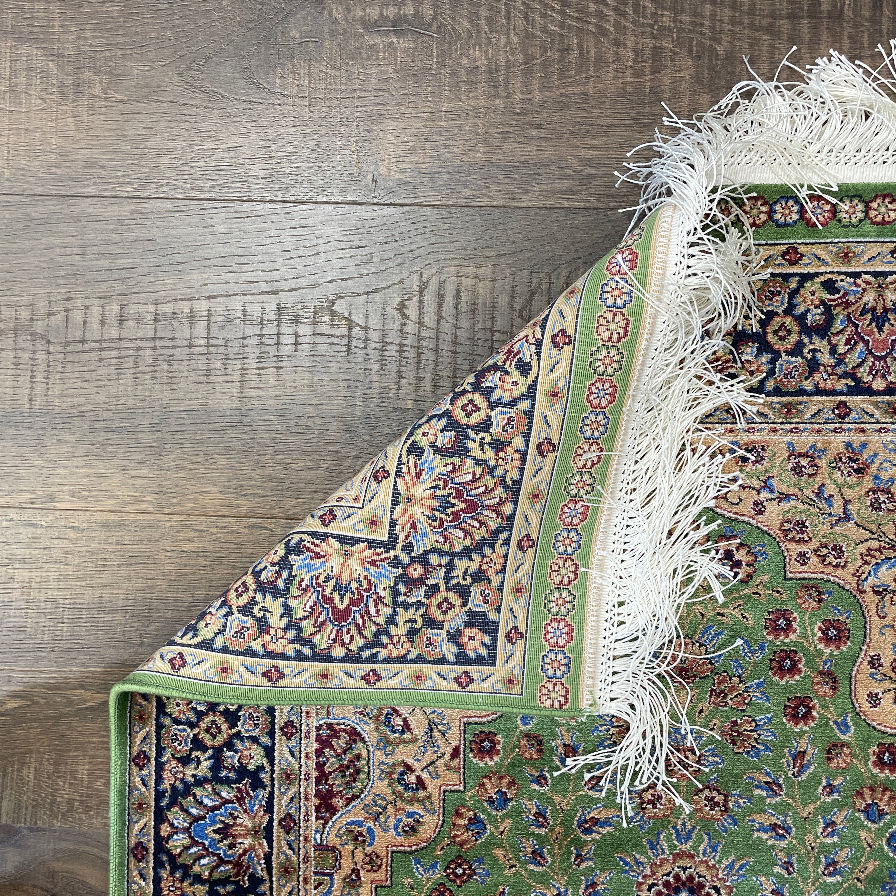 2'2"x4'3" Green Modal Silk Rug