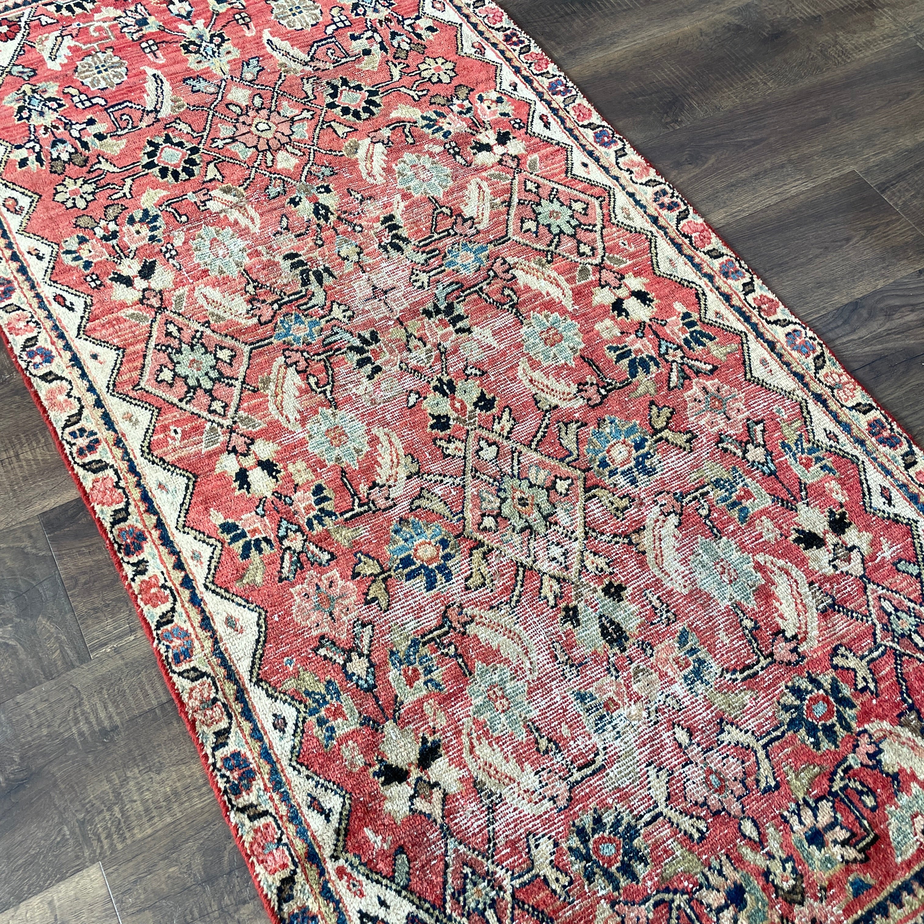 Vintage-Style 3'x6' Handmade Wool Rug