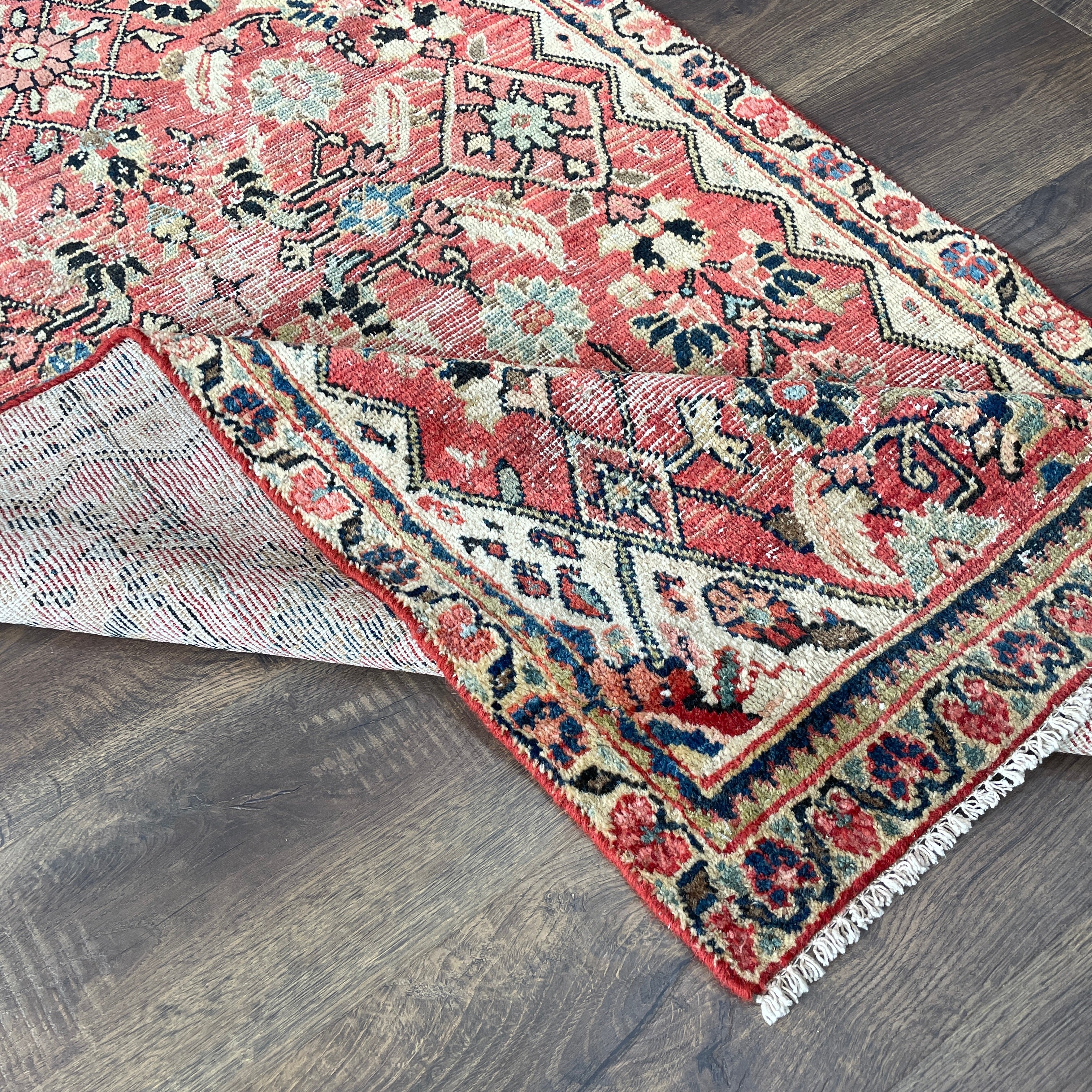 Vintage-Style 3'x6' Handmade Wool Rug