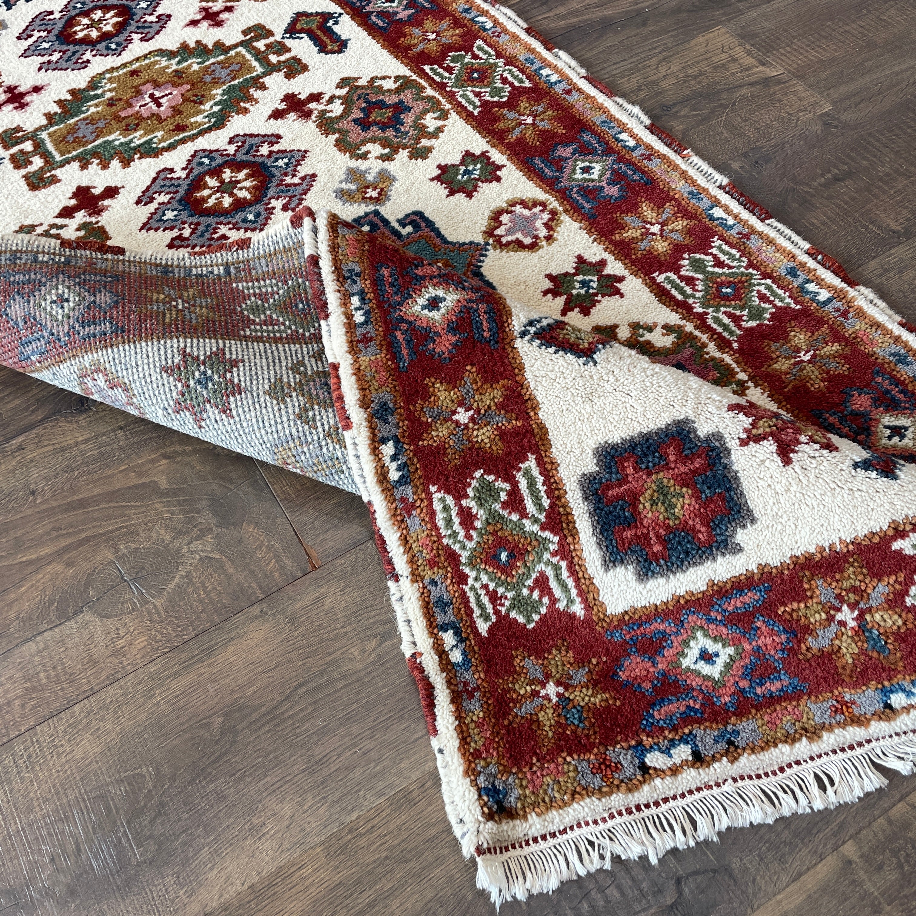 2'10"x8'3" Handmade Wool Runner Rug