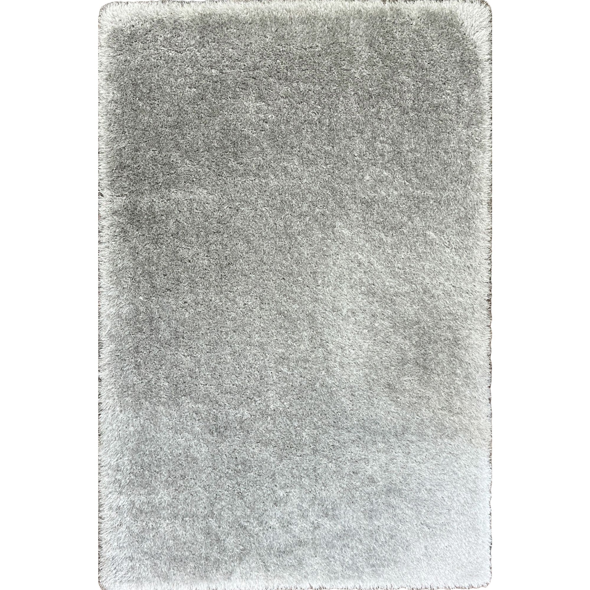 Lily Glam Ultra Plush Platinum Gray Shag Rug with Dense 2.5 Inch Pile - Super Plush