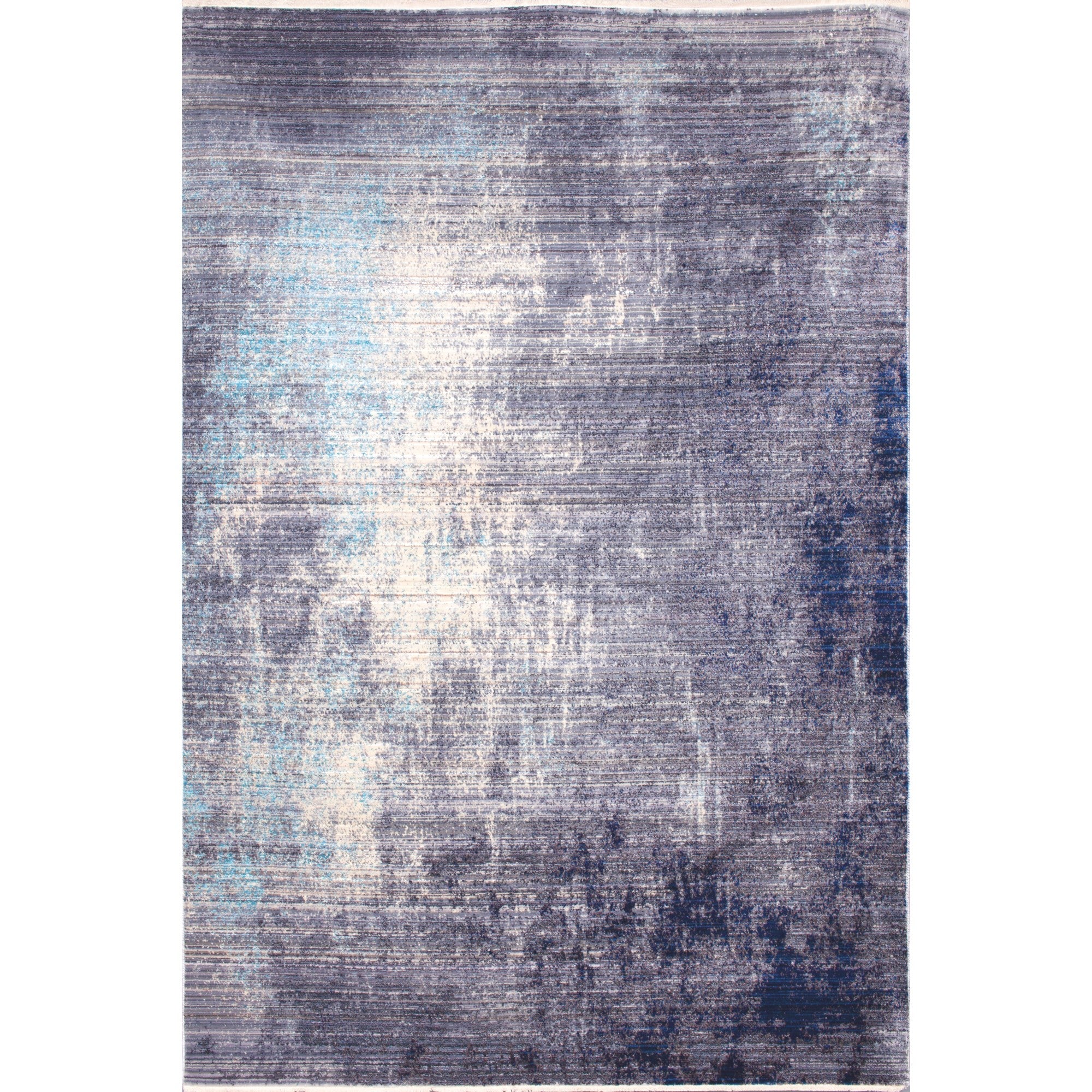 Picasso Blue Grunge Abstract Rug