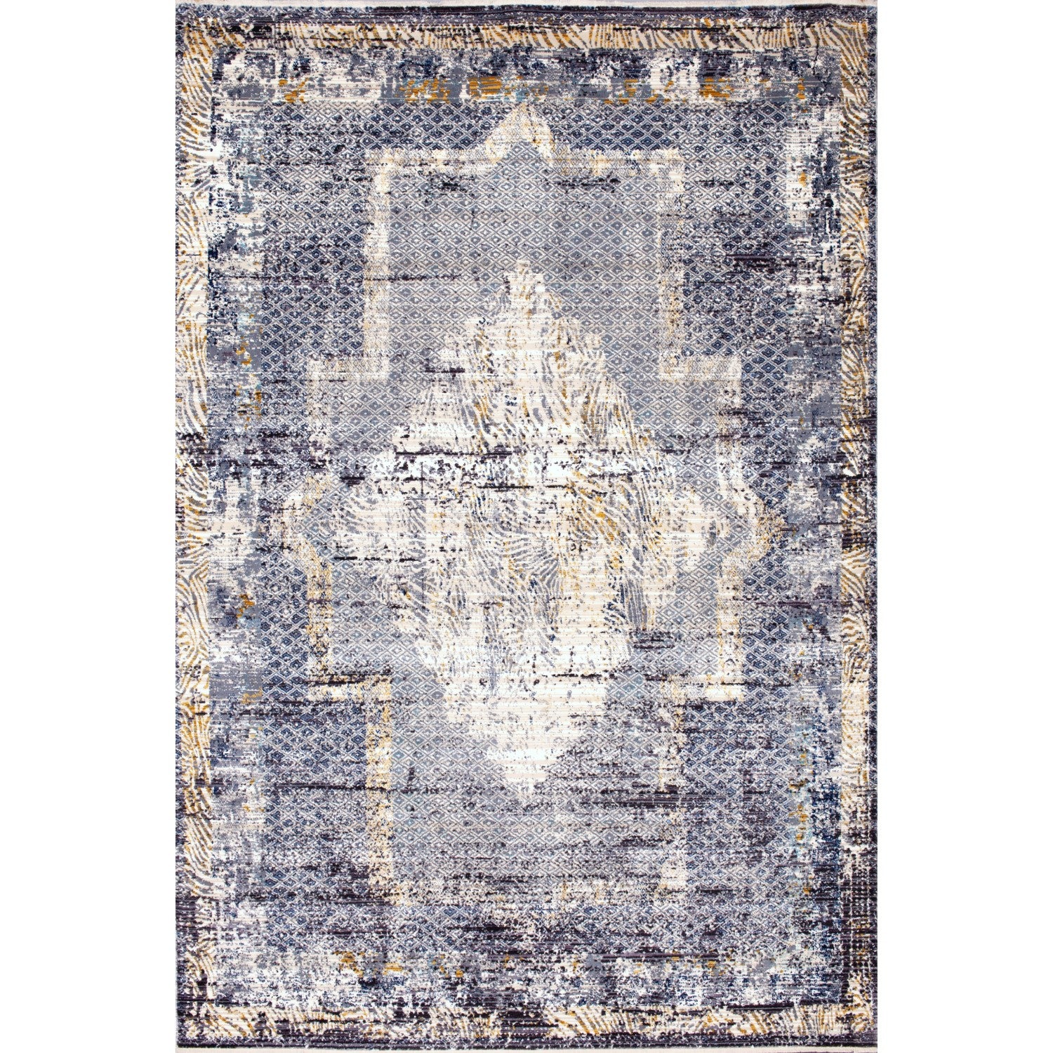 Picasso Medallion Distressed Masal Rug