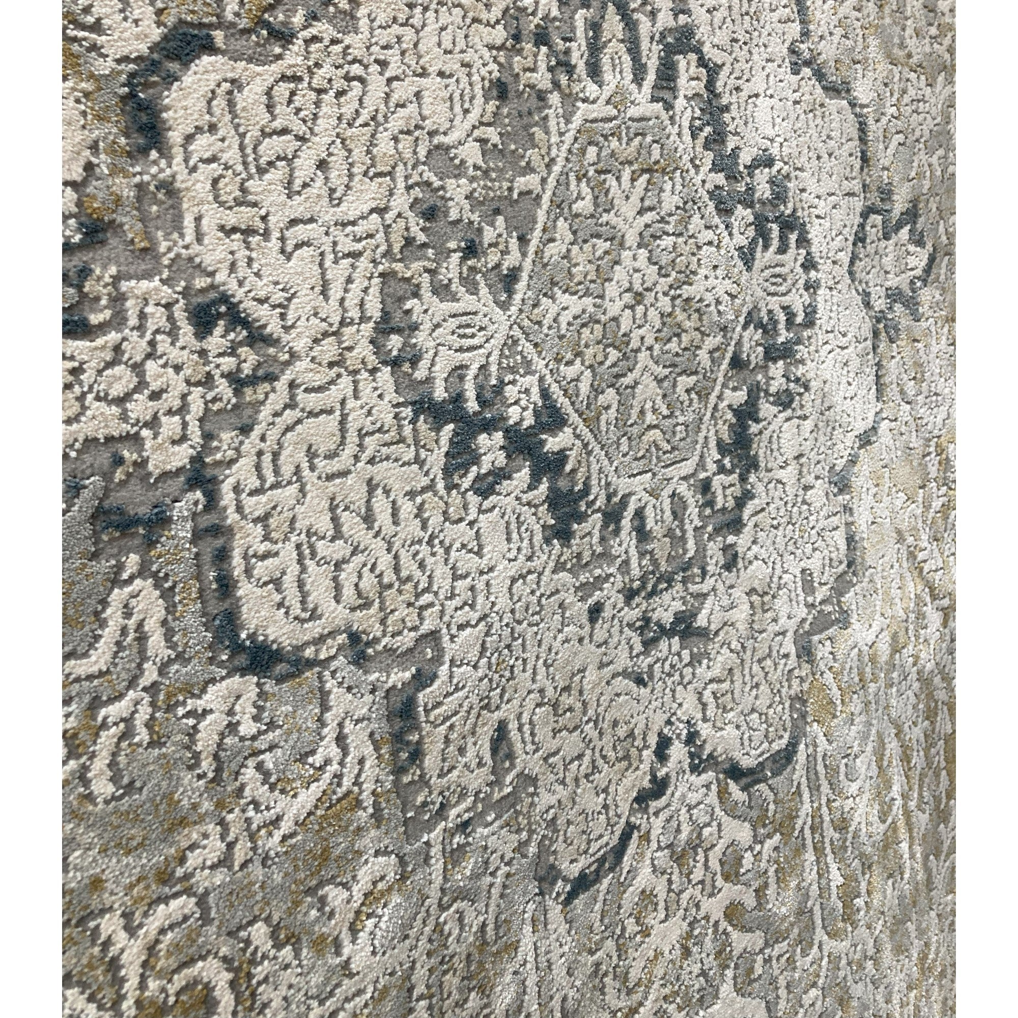 Smyrna Luxurious Turkish Medallion Rug in Gold and Blue