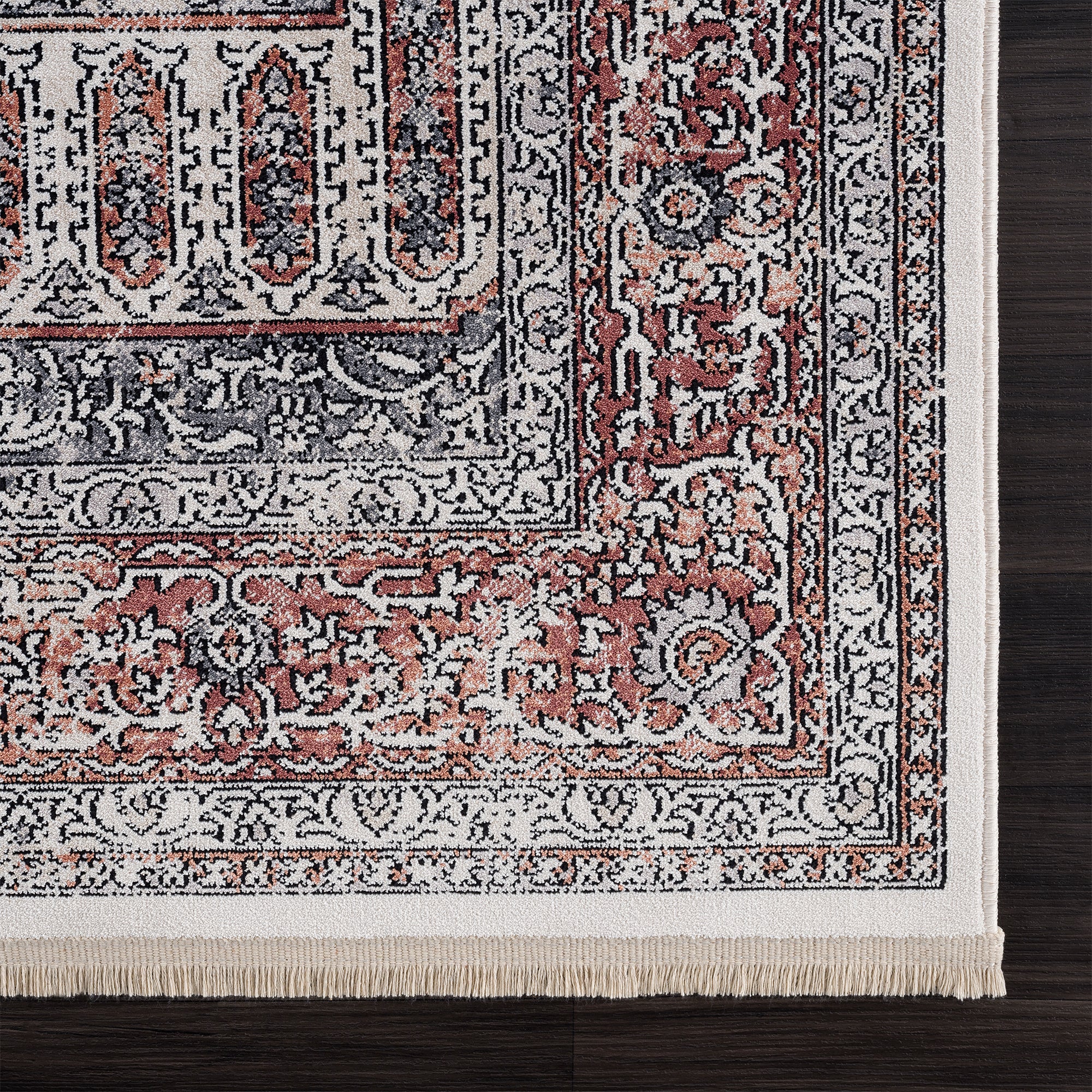Smyrna Luxurious Turkish Medallion Rug in Orange and Blue