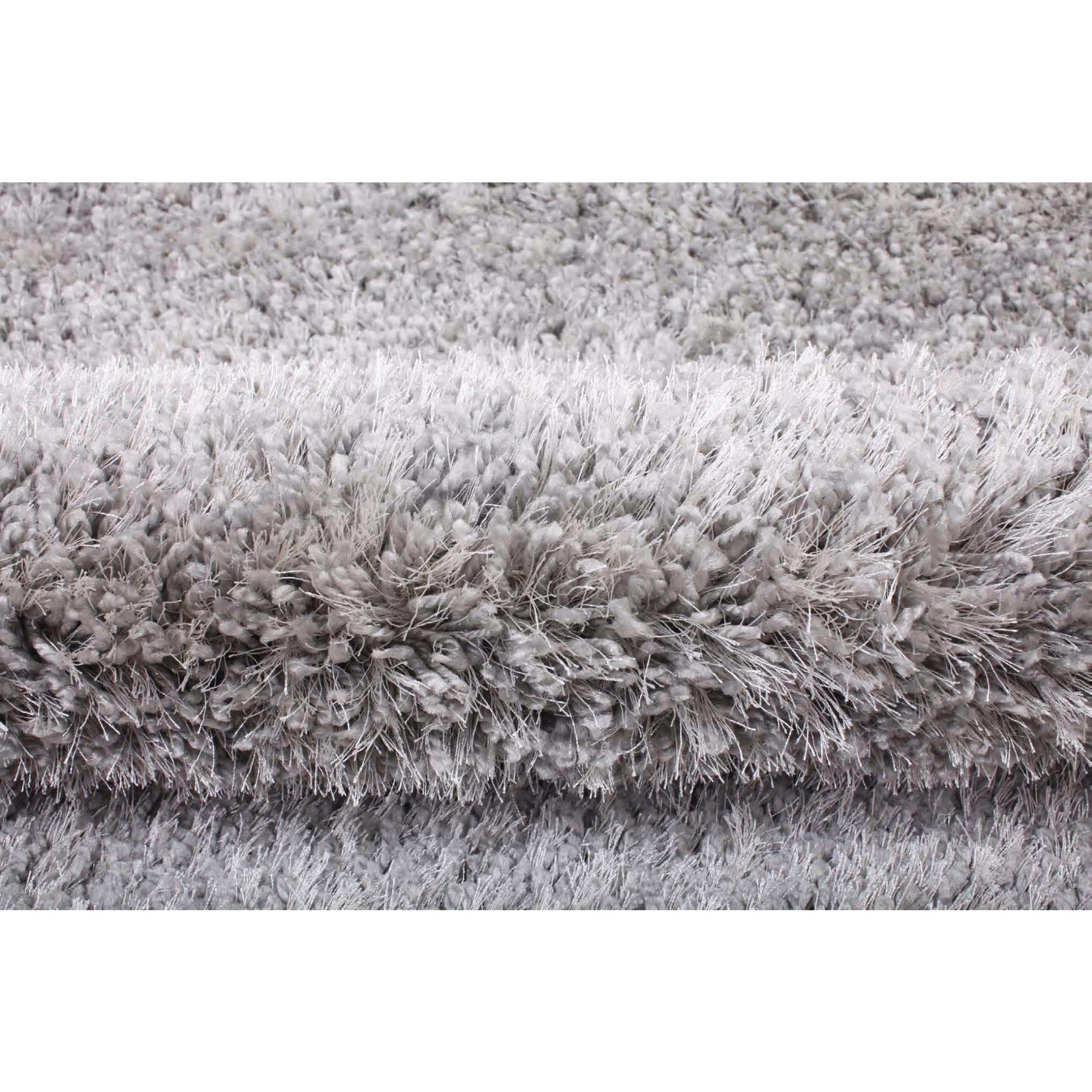 Supershine Ultra Soft Silver Gray Shag Rug