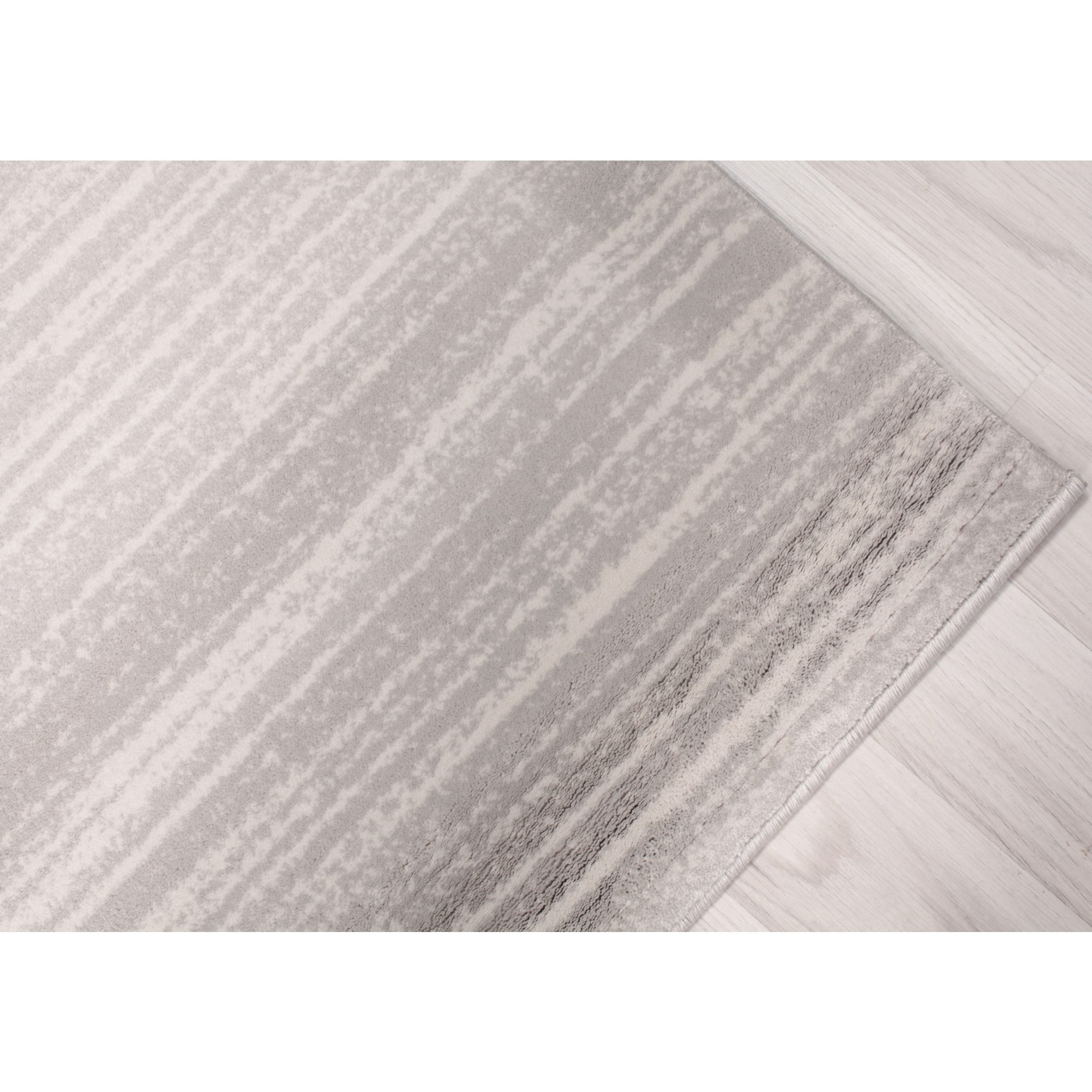 Truva Neutral Gray Subtle Striped Rug