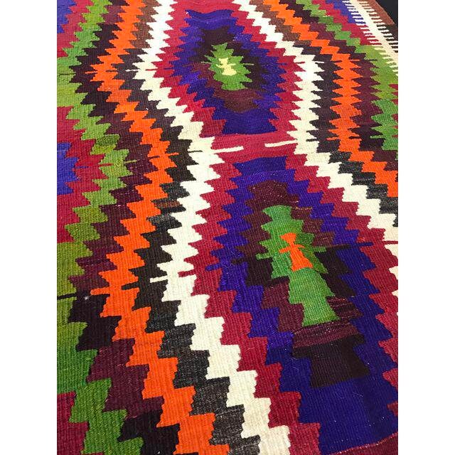 3X5 Turkish Handmade Wool Kilim Rug- 2'8'' x 4'5''