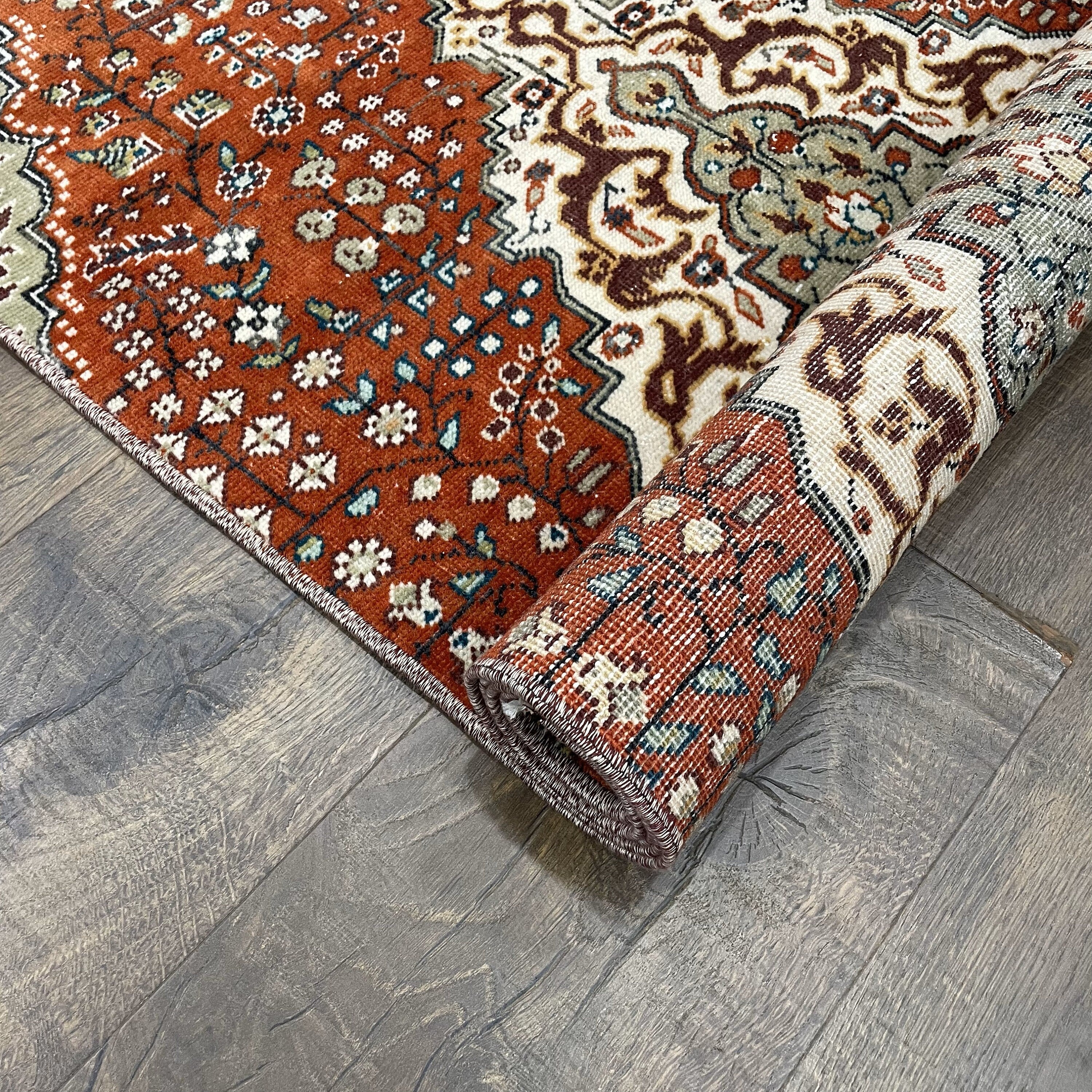 6.5 Ft Turkish Wool Runner Rug: Hand-Knotted Tribal Design