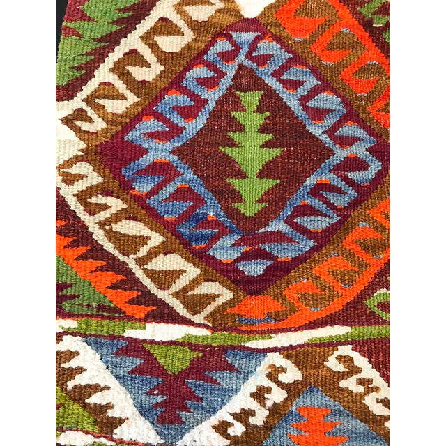 3X4 Vintage Turkish Handwoven Wool Kilim Rug - 3' x 3'8''