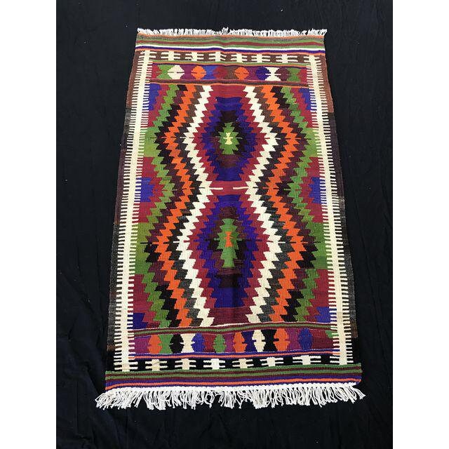 3X5 Turkish Handmade Wool Kilim Rug- 2'8'' x 4'5''