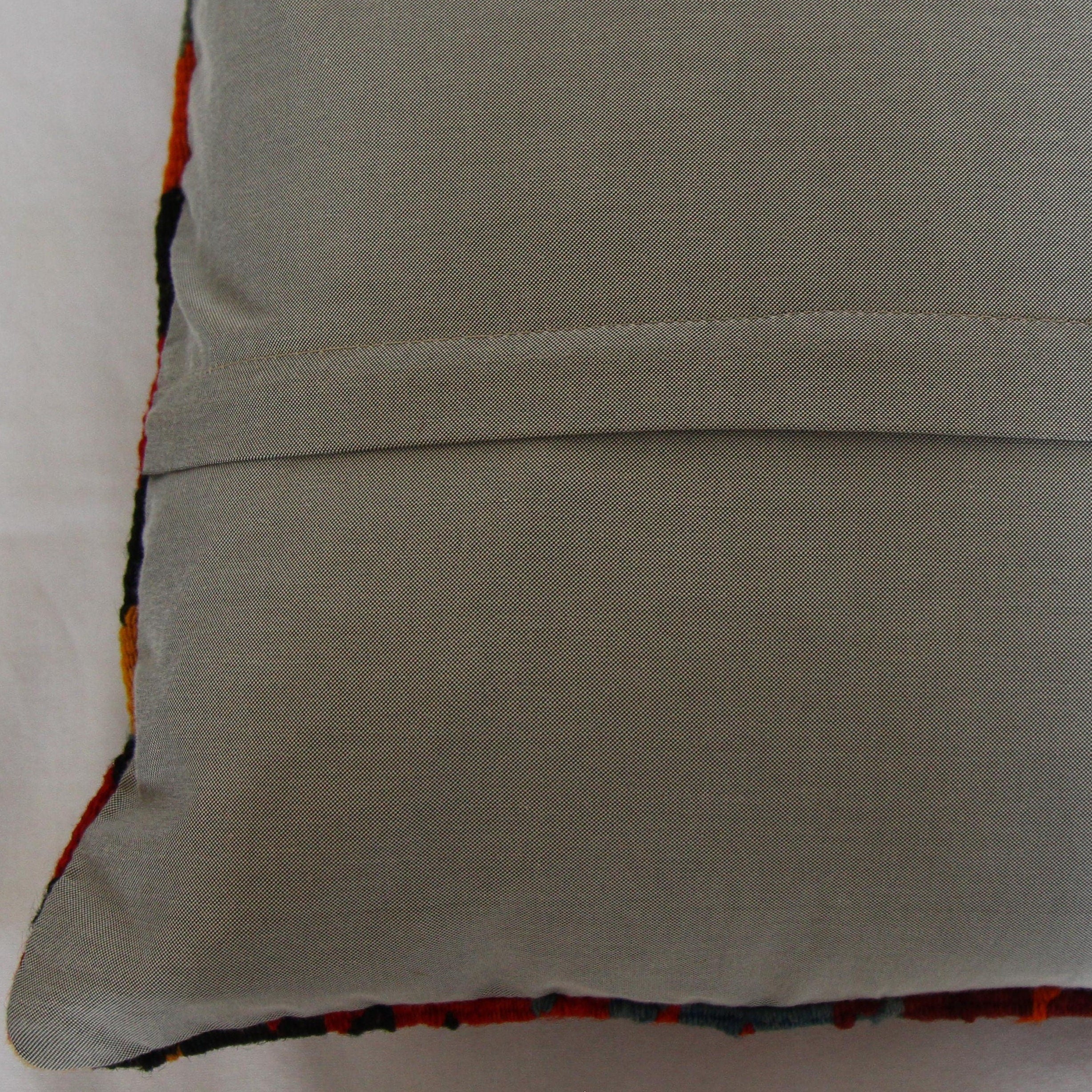 Antique Kilim Pillow Cover: Handwoven Wool Rug, 16x16 Inch