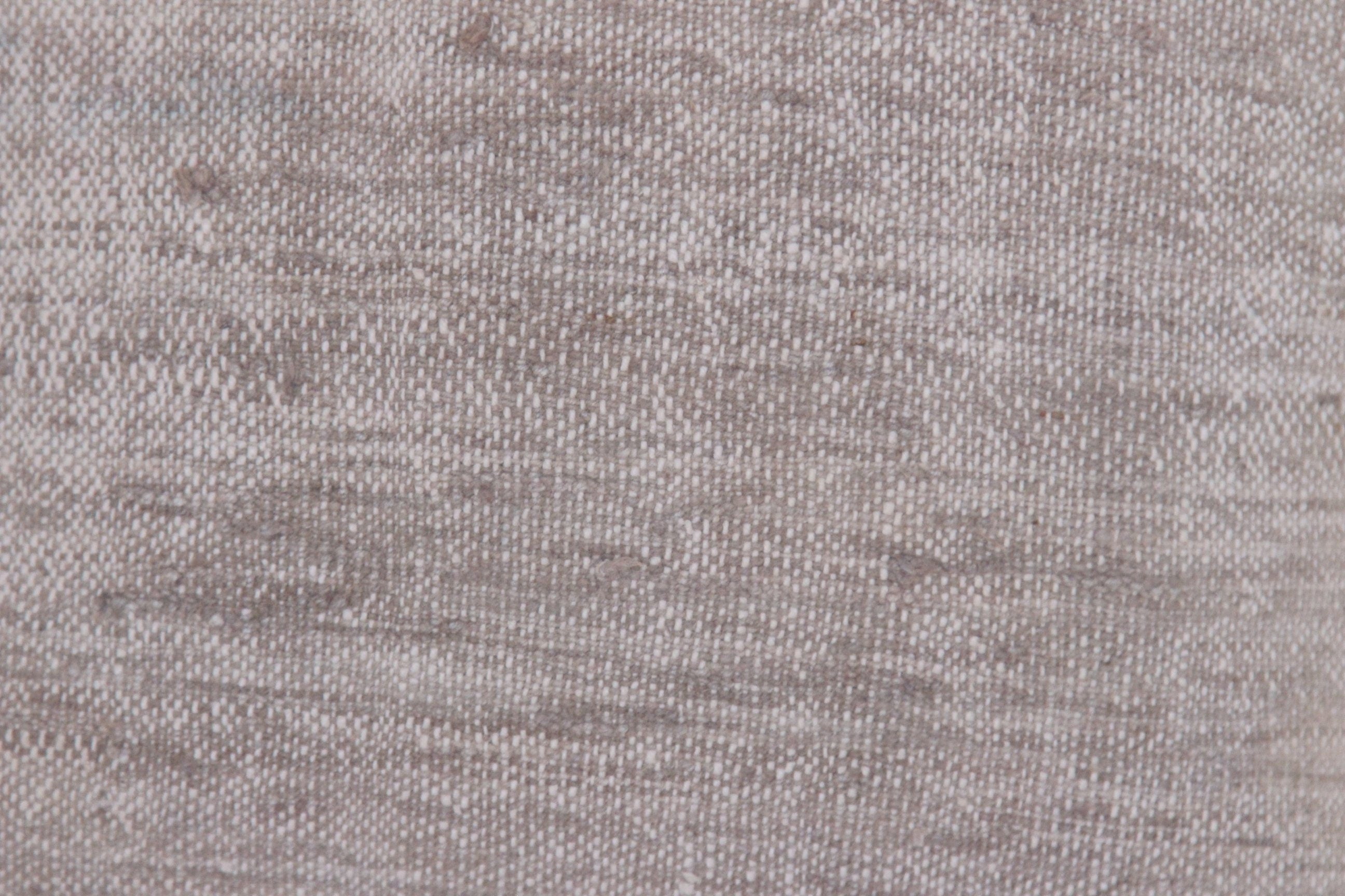 Vintage Hand-Knotted Wool Kilim Pillow: Neutral Rug Throw (16x16)