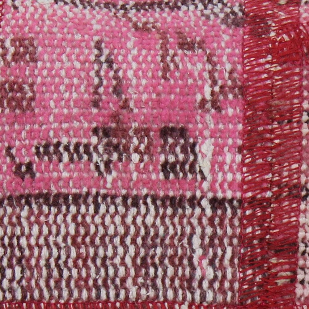 Pink Kilim Pillow Cover 16x16: Hand-Woven Turkish Wool Throw