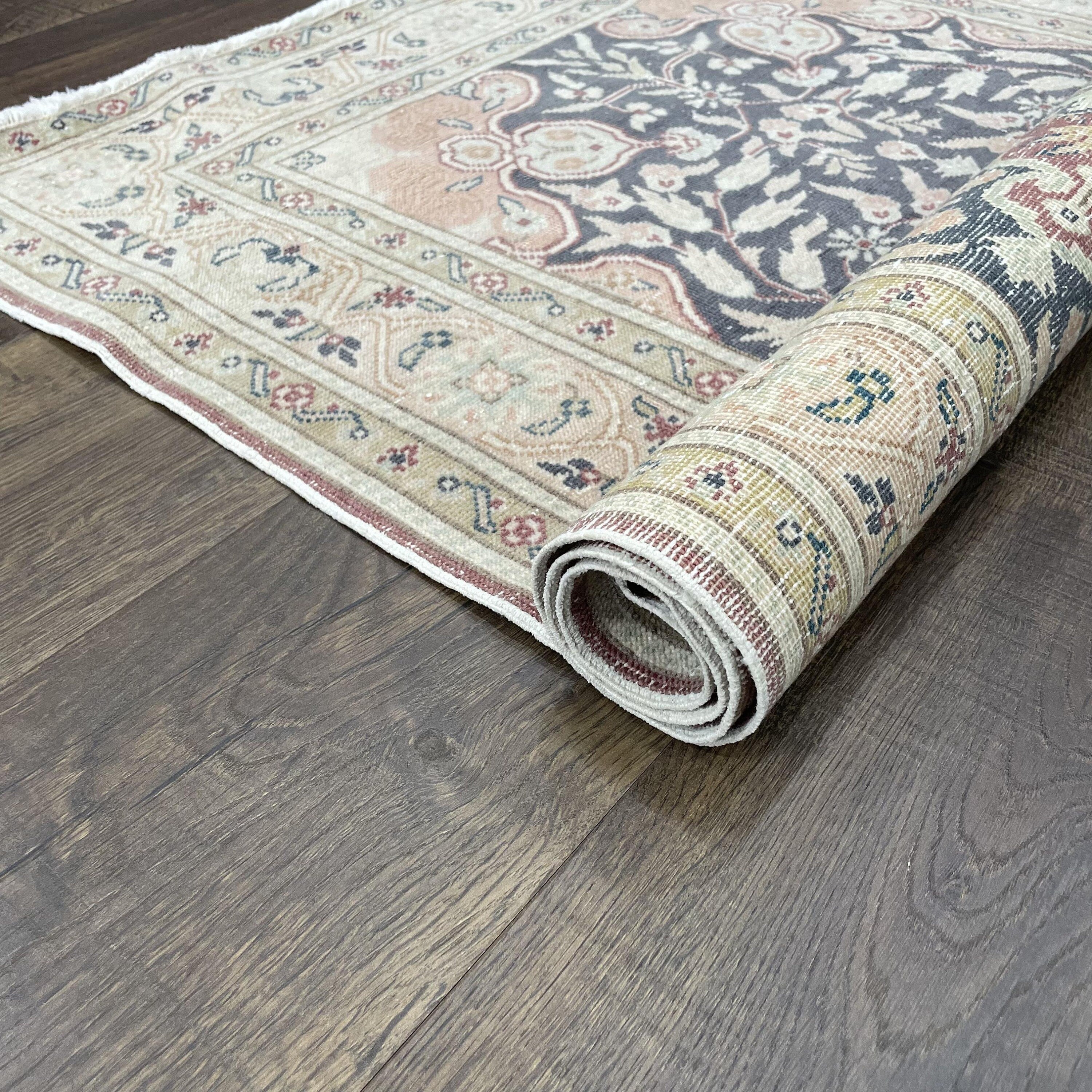Hand-Knotted Wool Rug: Vintage Turkish Oriental 3x5