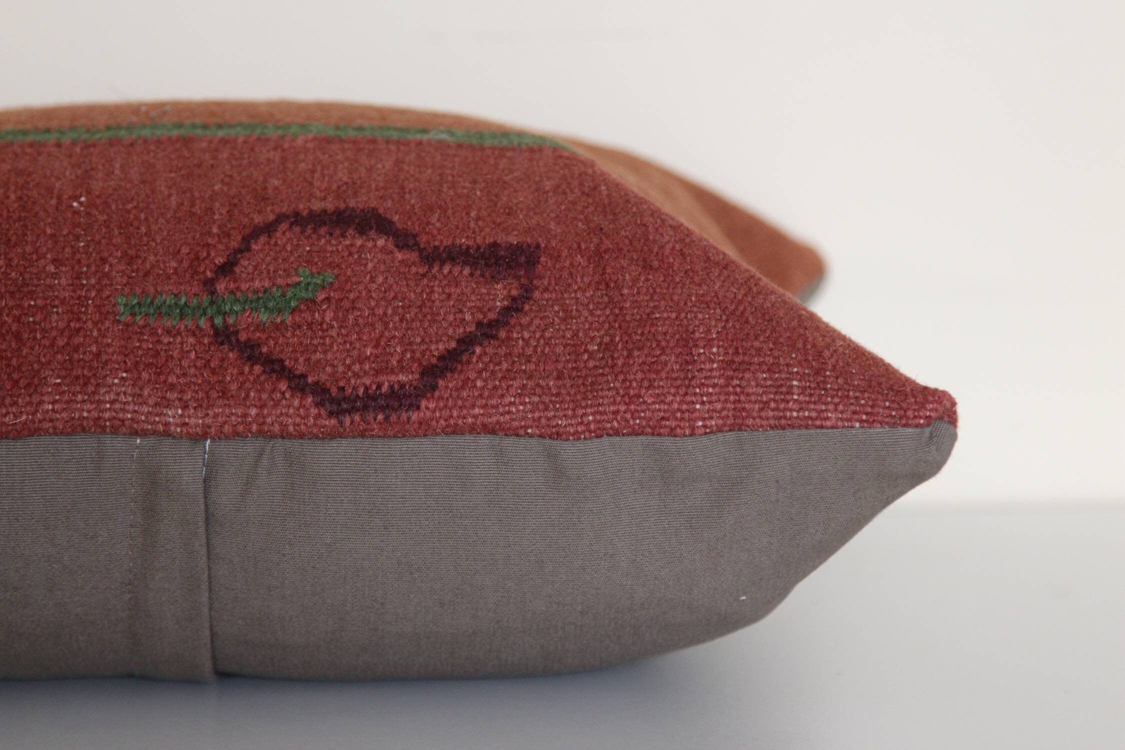 Antique Kilim Pillow 16x16 - Vintage Rug Pillow Cover for Sofa & Couch