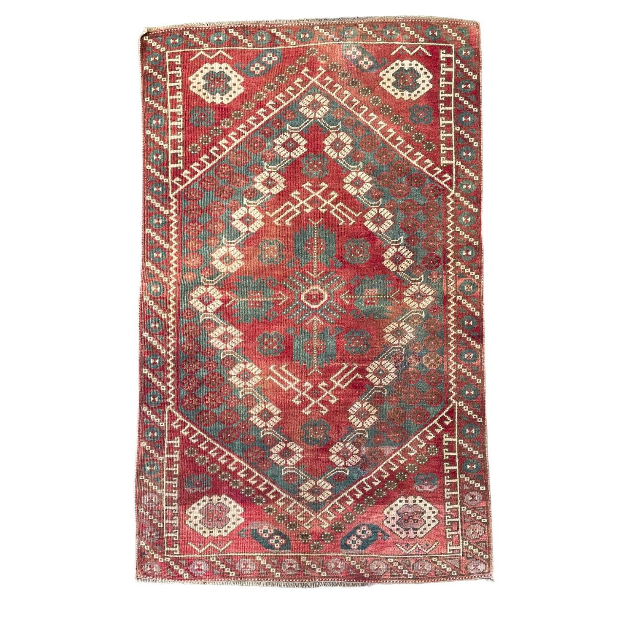 Handmade Turkish Wool Rug (3'3"x5'4") - Eco-Friendly Boho Decor