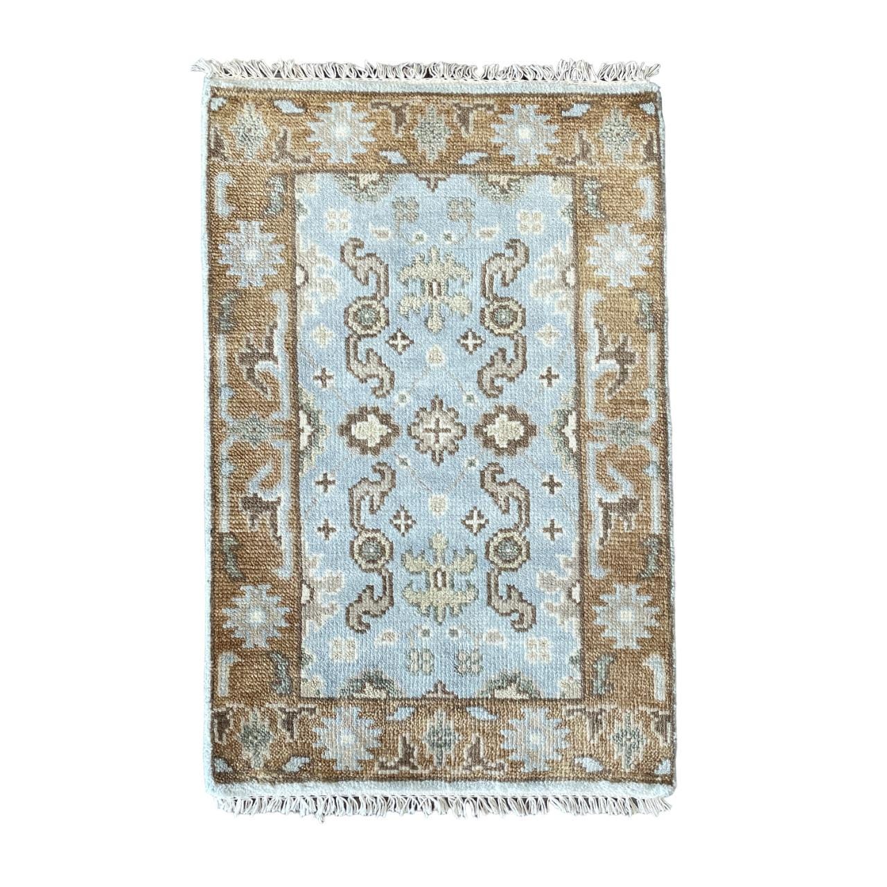 Handmade Wool Accent Rug: Bohemian Small Area Rug (2'1"x3'3")