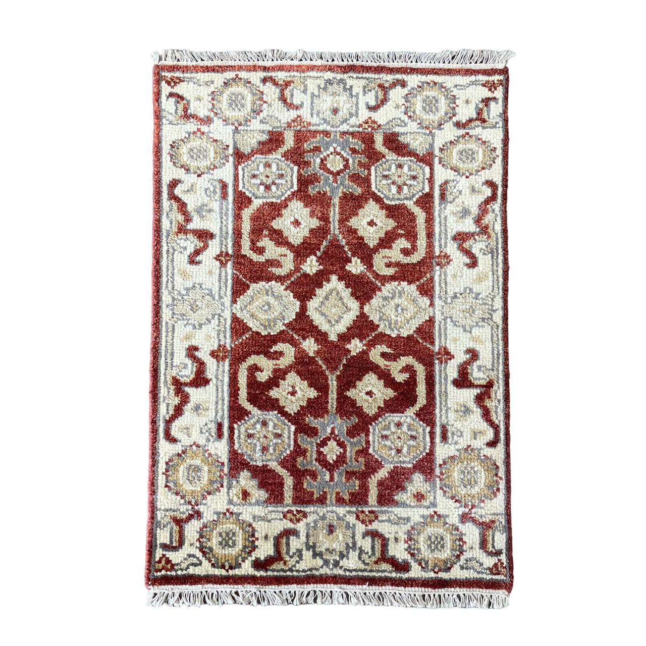Handmade Wool Accent Rug (2'x3"): Small Bohemian Rug