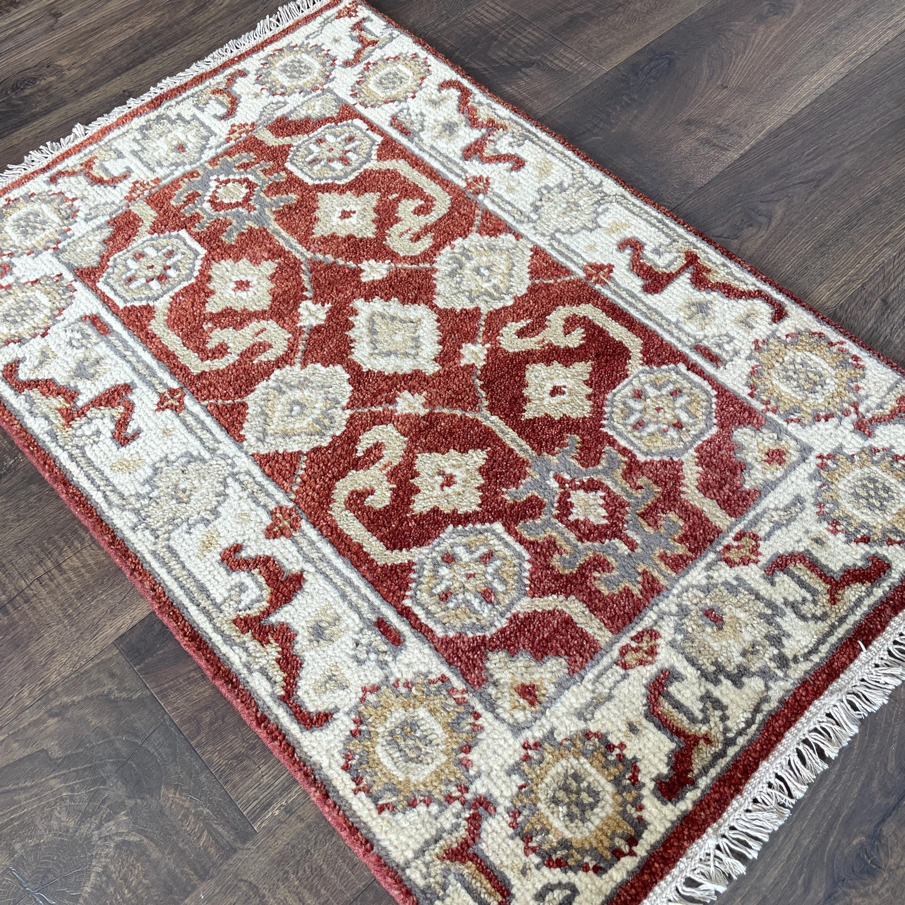 Handmade Wool Accent Rug (2'x3"): Small Bohemian Rug