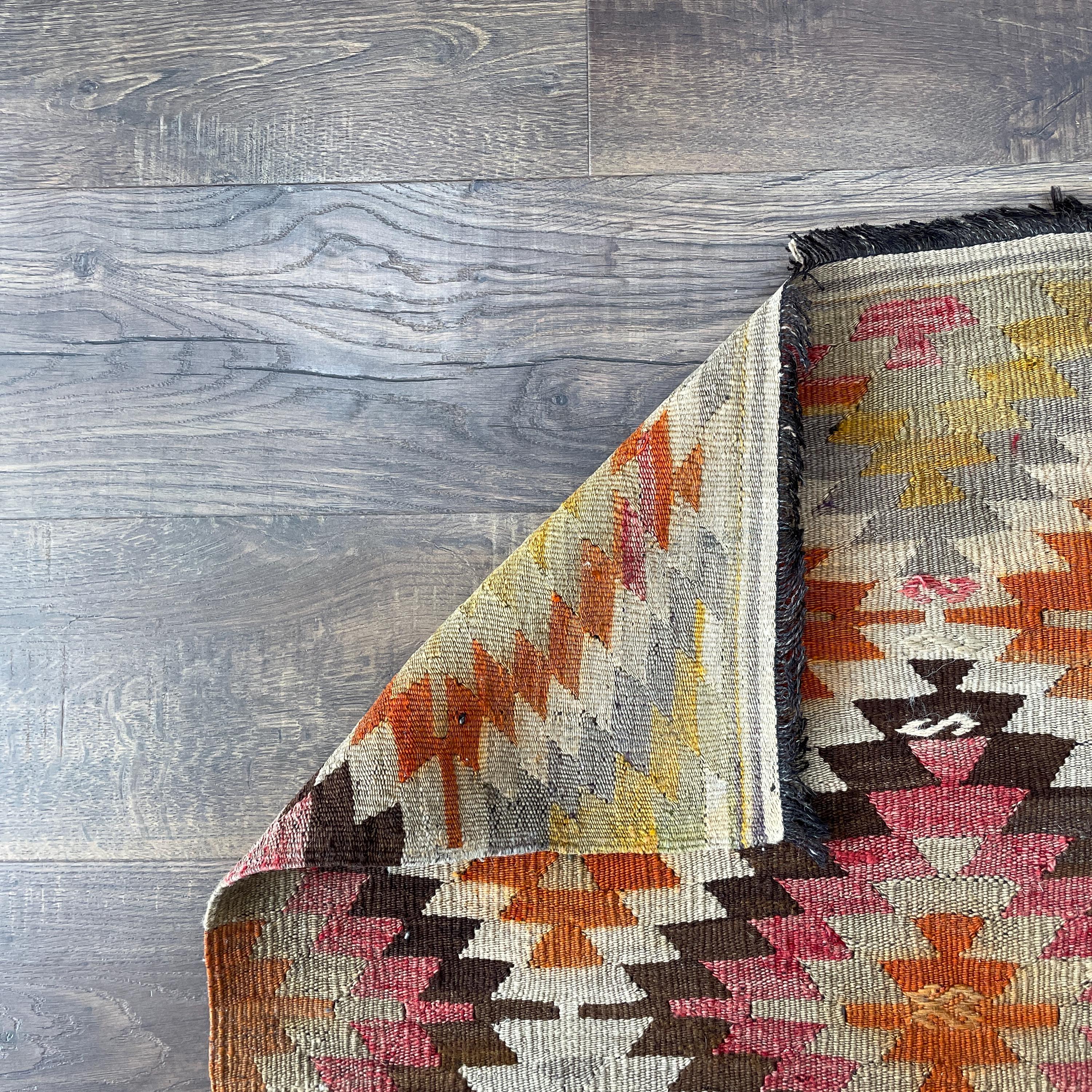 2'7"x3'9" Handmade Wool Kilim Rug – Multicolor Turkish Small Area Rug