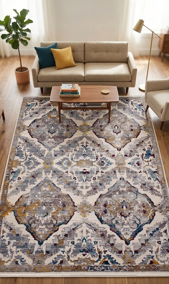 Picasso Diamond Colorful Rug