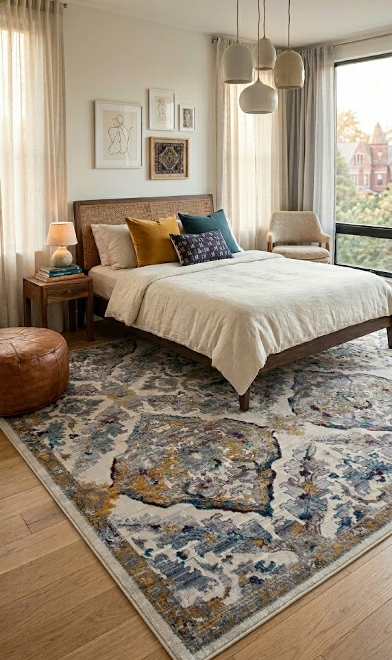 Picasso Diamond Colorful Rug